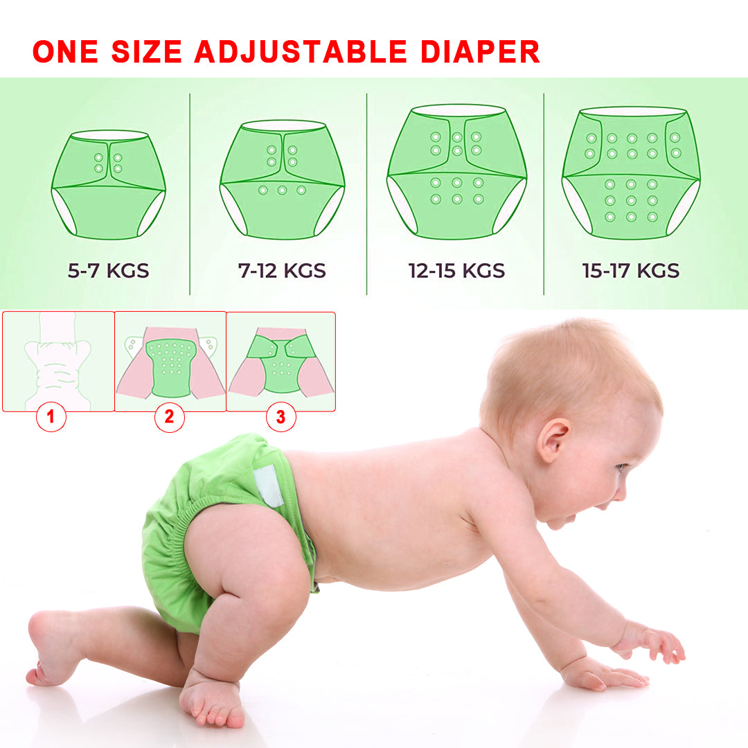 Wee Washable Button Diapers