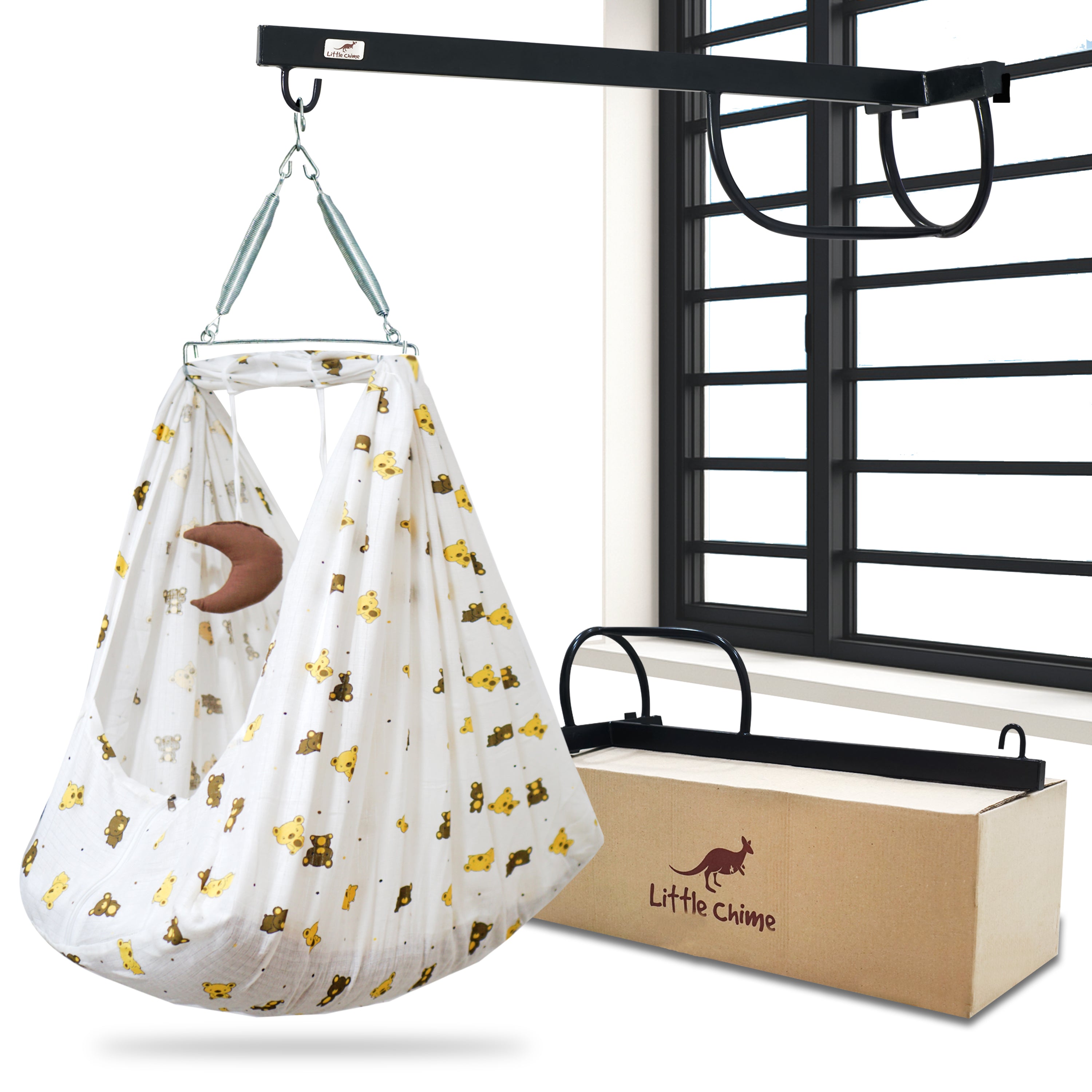 2 side Covering Muslin Bed Cradle Combo