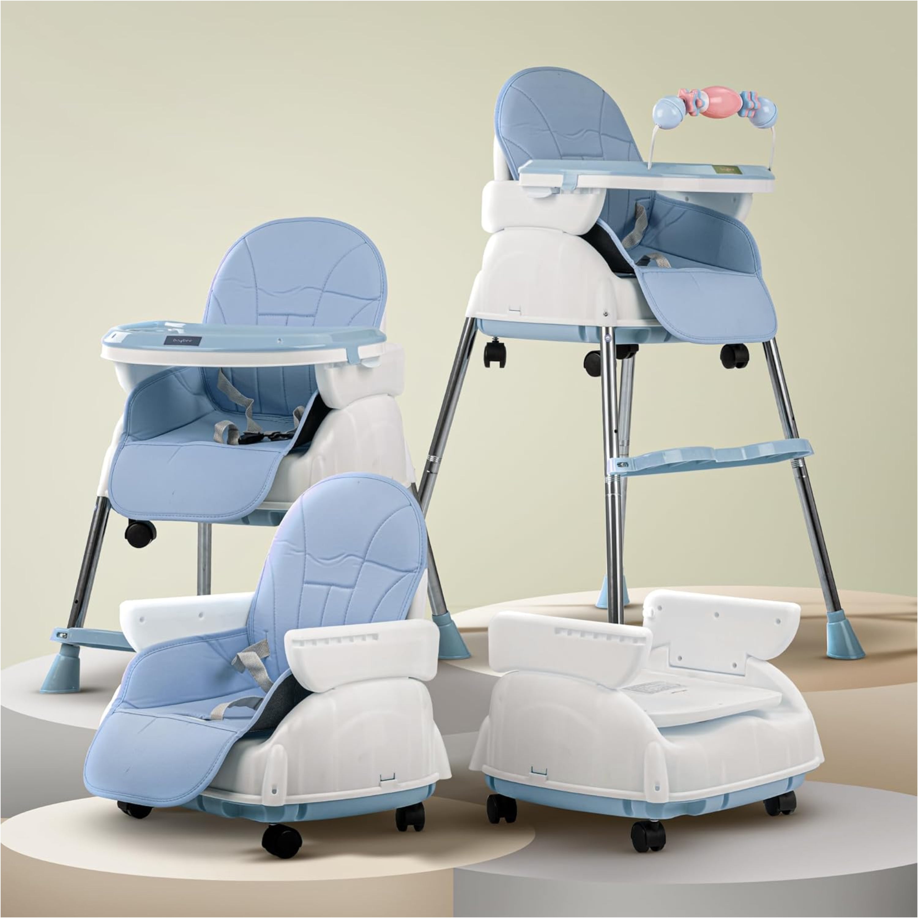 Convertible High Chair With Adjustable Height And Footrest