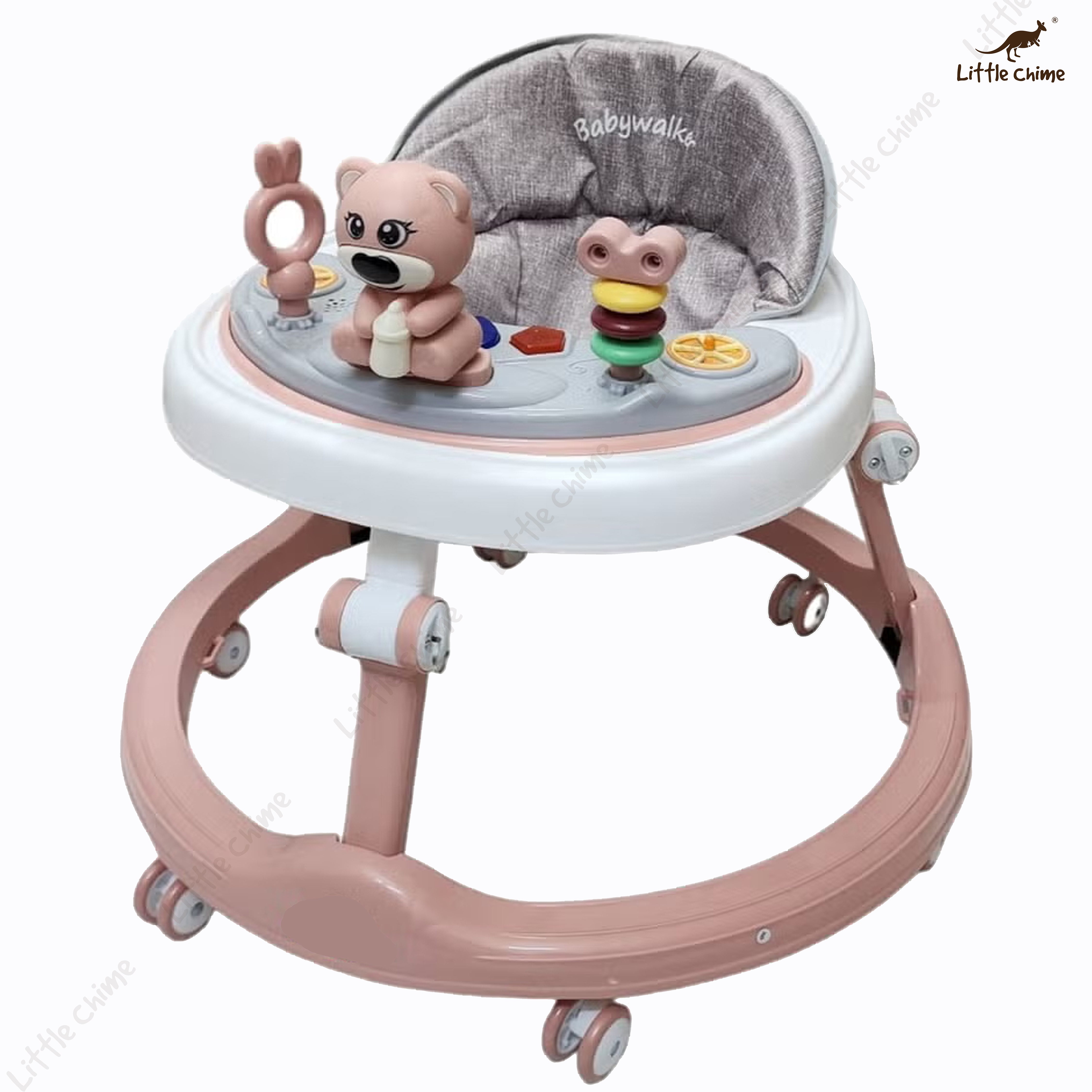 Bumtum Baby Pink Teddy Walker