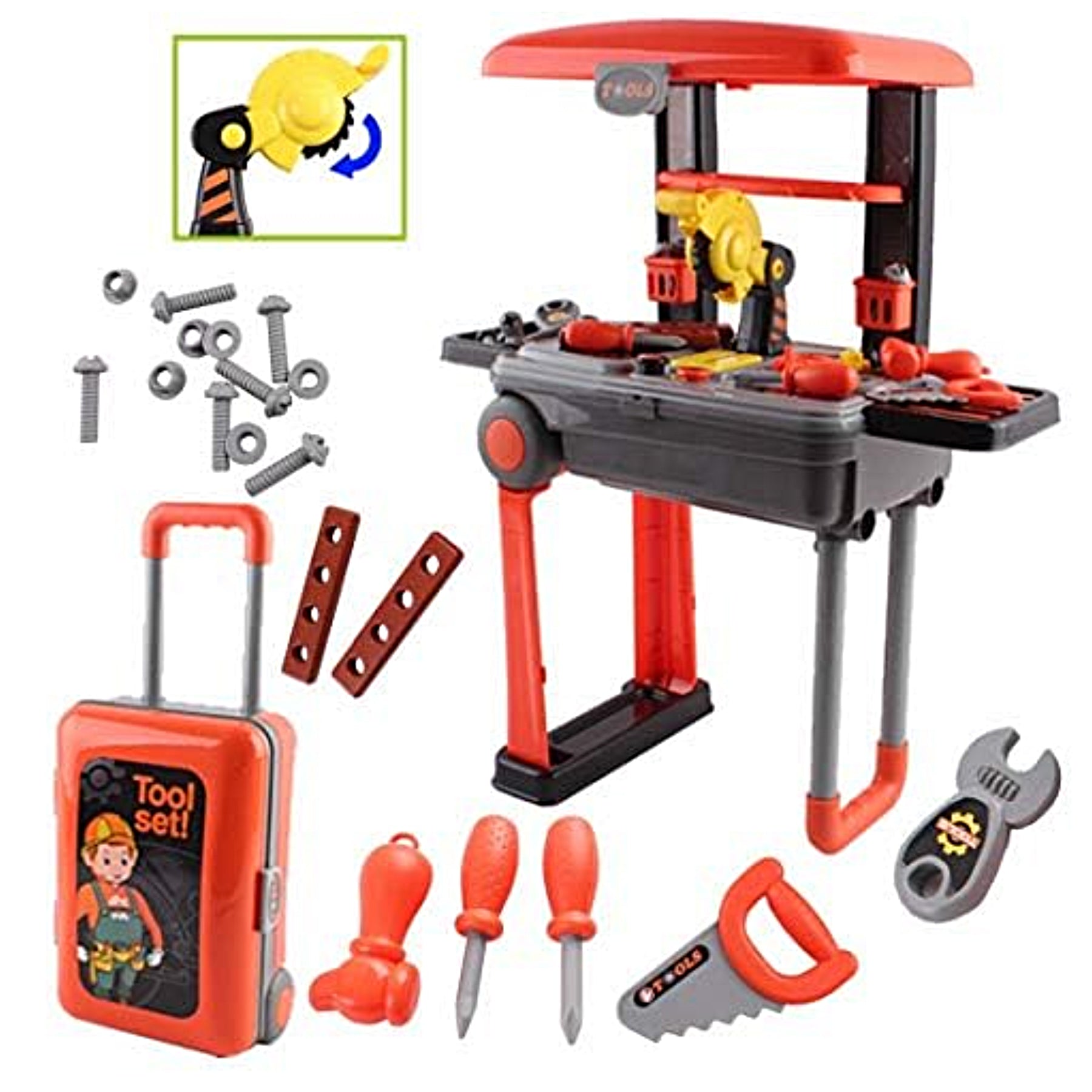 Deluxe Plastic Tool Work Bench