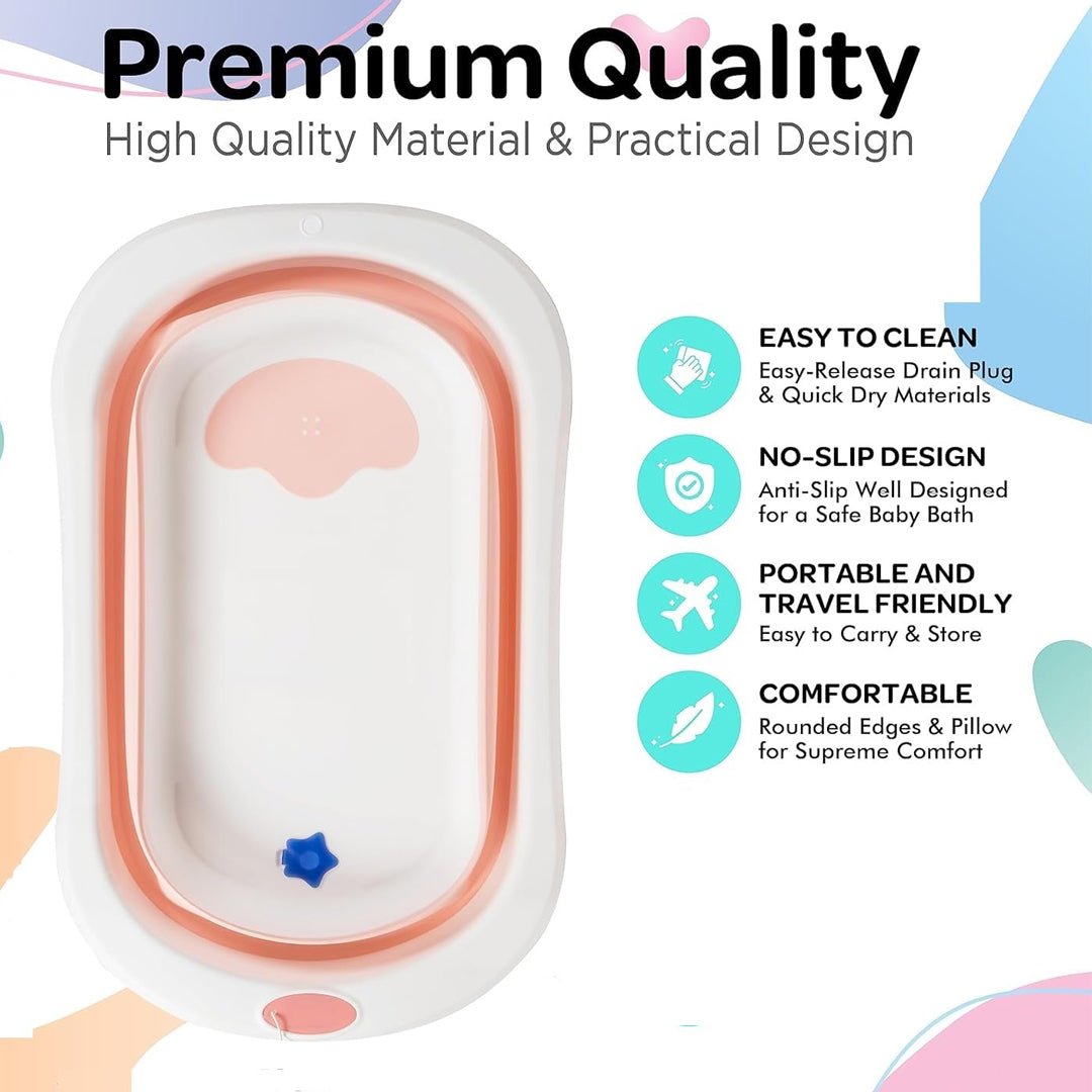 Baby Bathtub Folding Infant Bath Tub