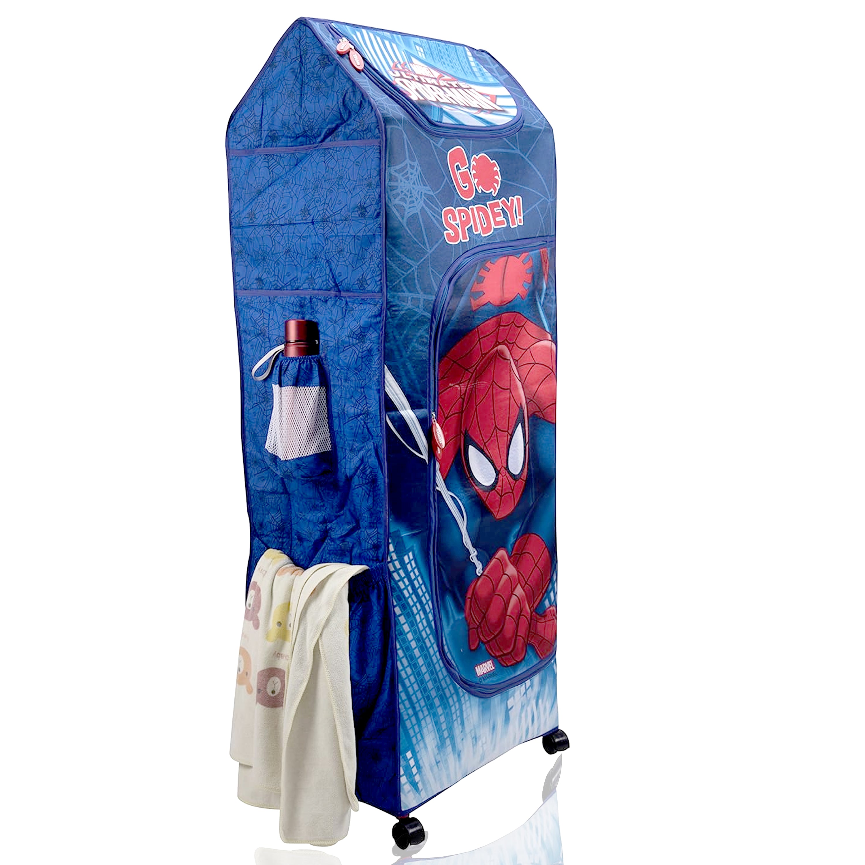 Spider Man Blue Color Portable Kids Wardrobe