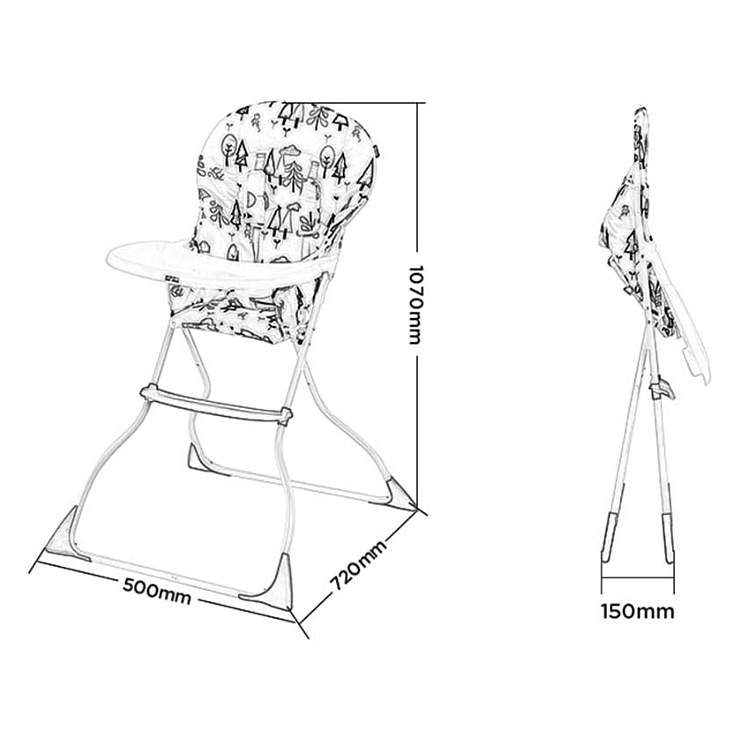 Portable Folding Baby High Chair
