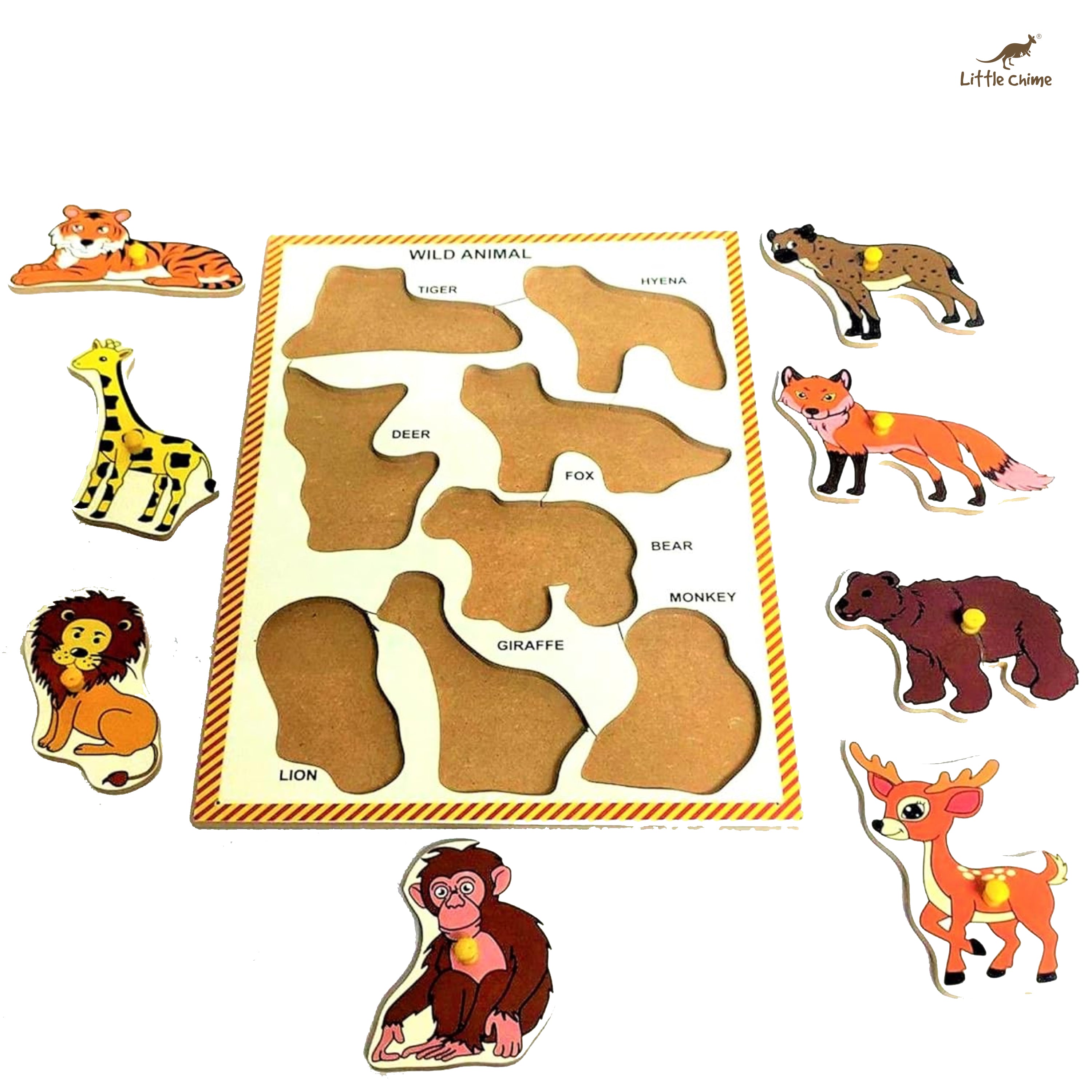 Wooden Multi Color 8 Set