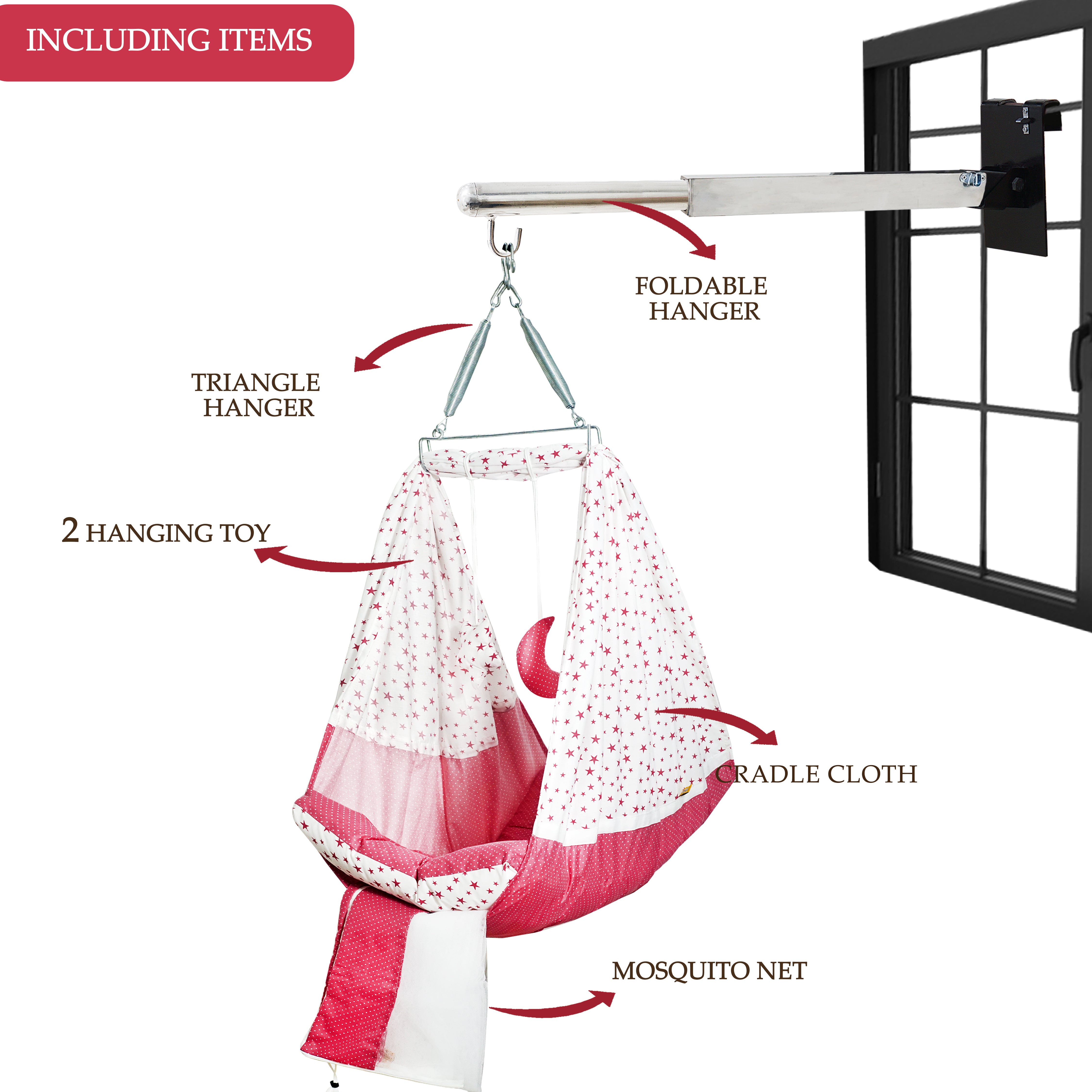 Foldable Hanger & Bed Cradle Combo