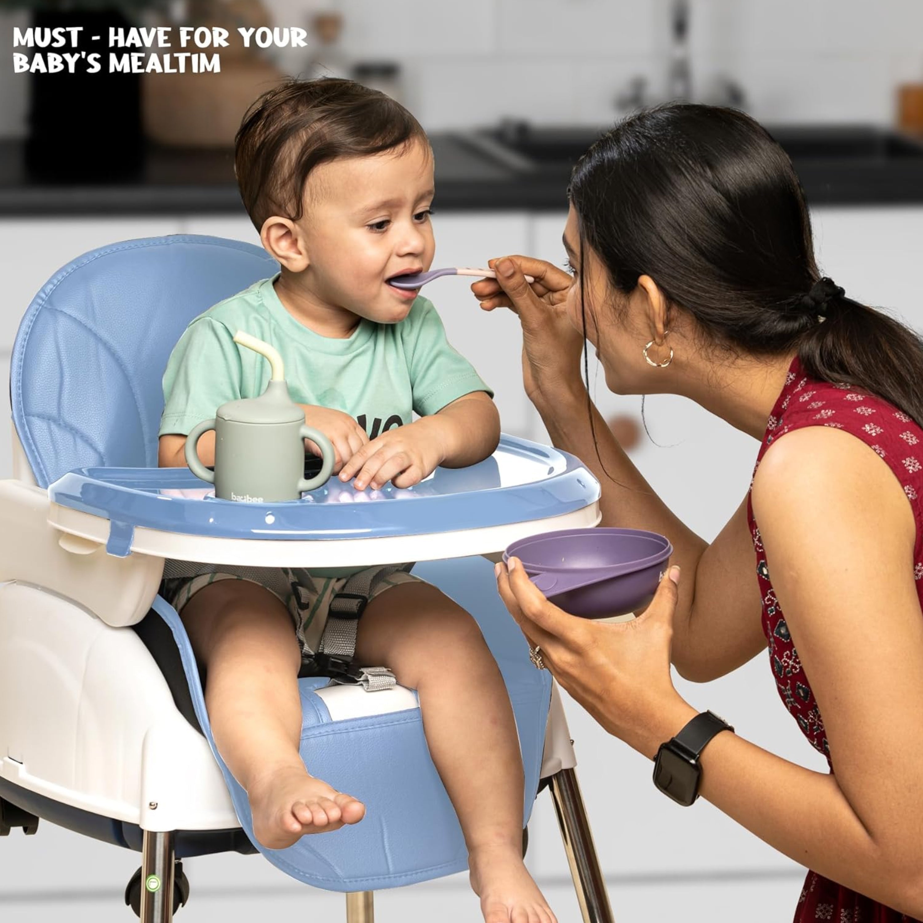 Convertible High Chair With Adjustable Height And Footrest