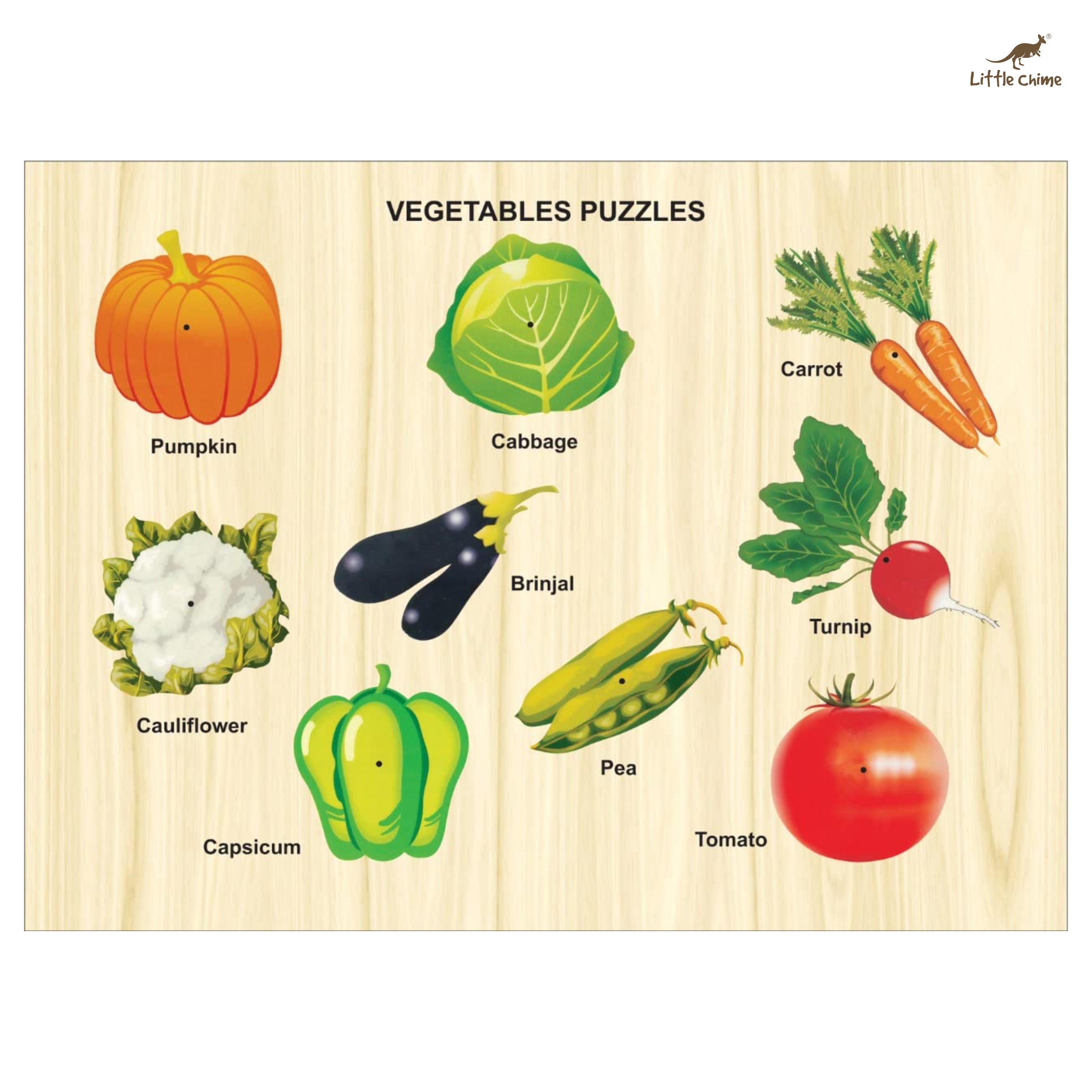 Wooden Puzzles for Kids with Knob