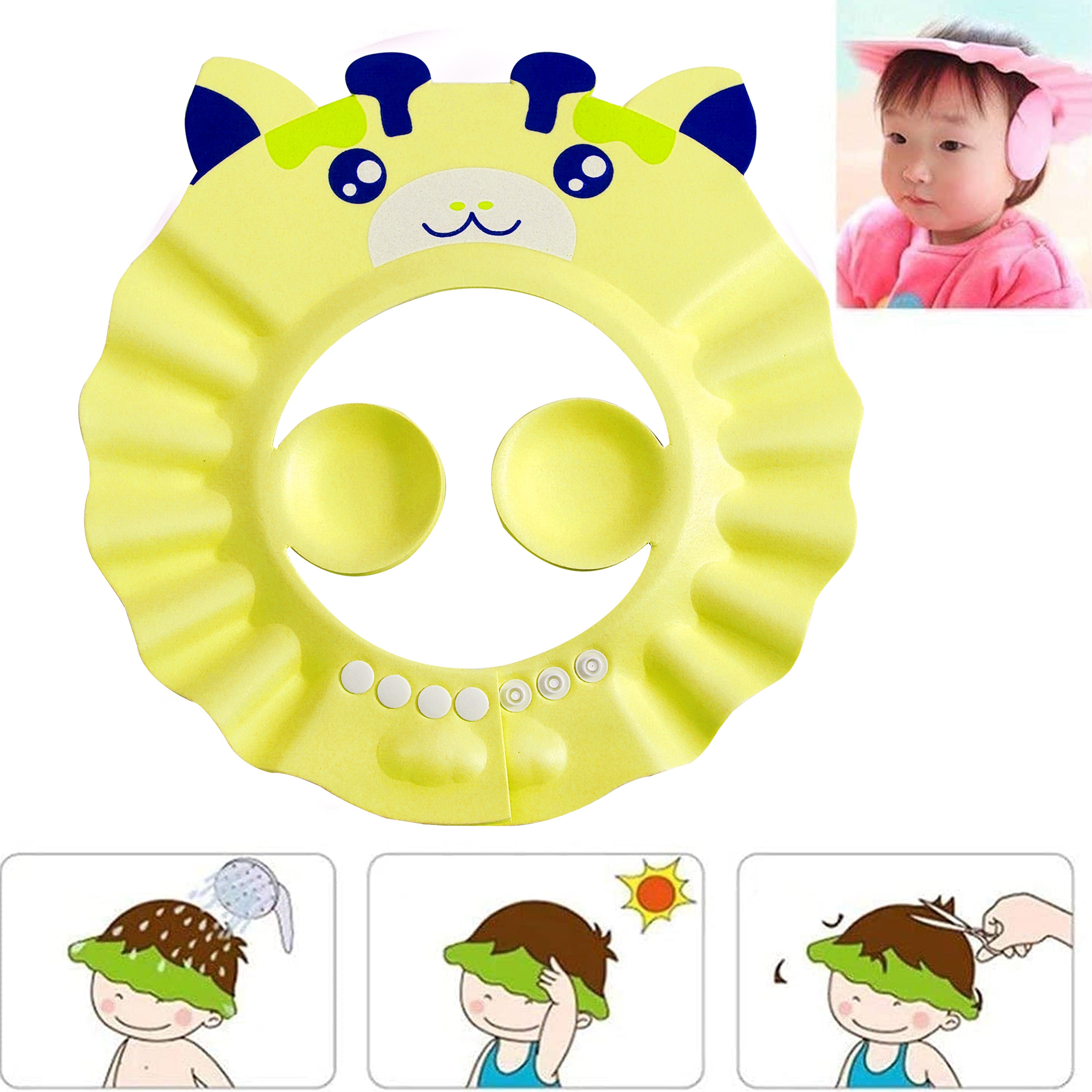 Adjustable Bathing Baby Shower Cap