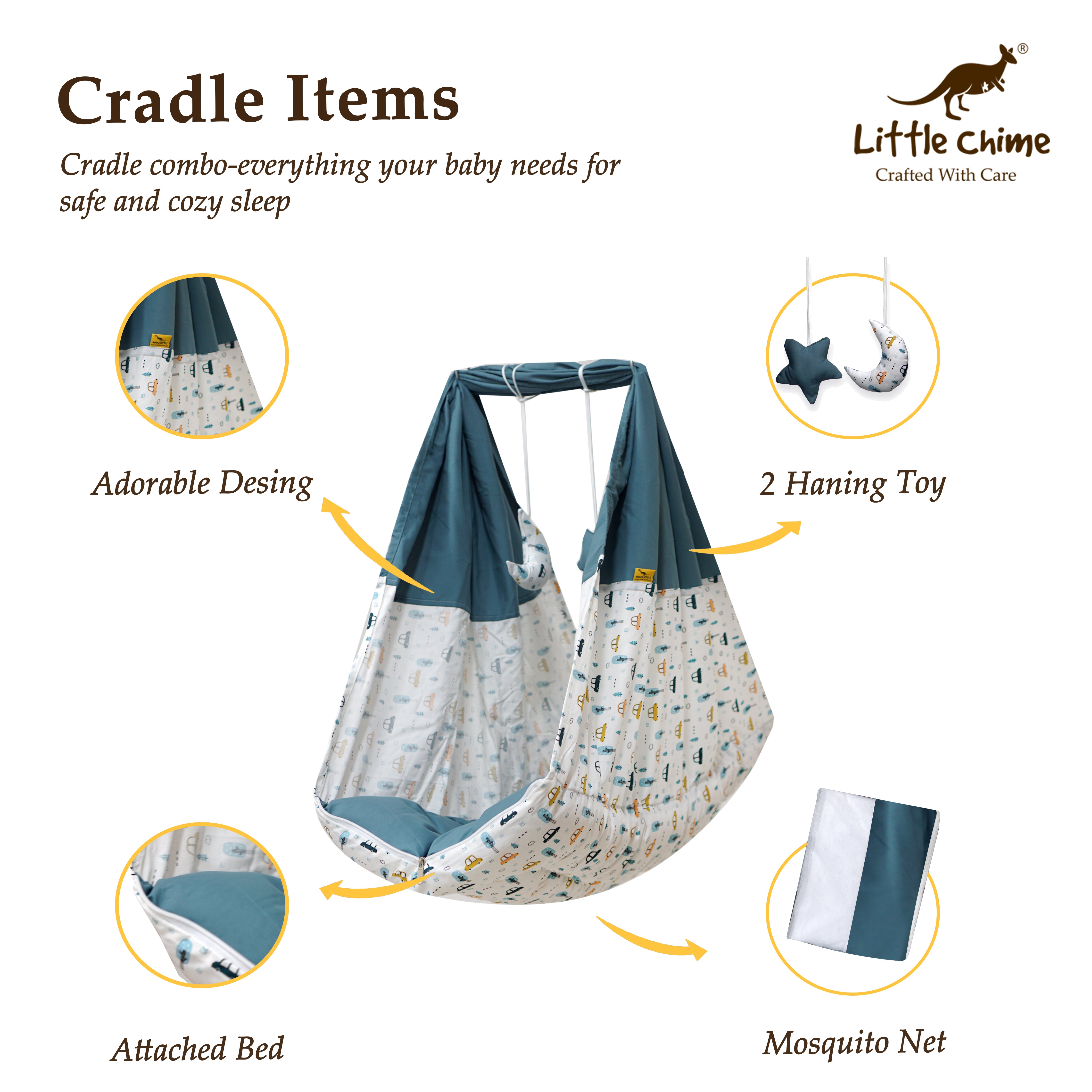 Cotton Bed Cradle Combo