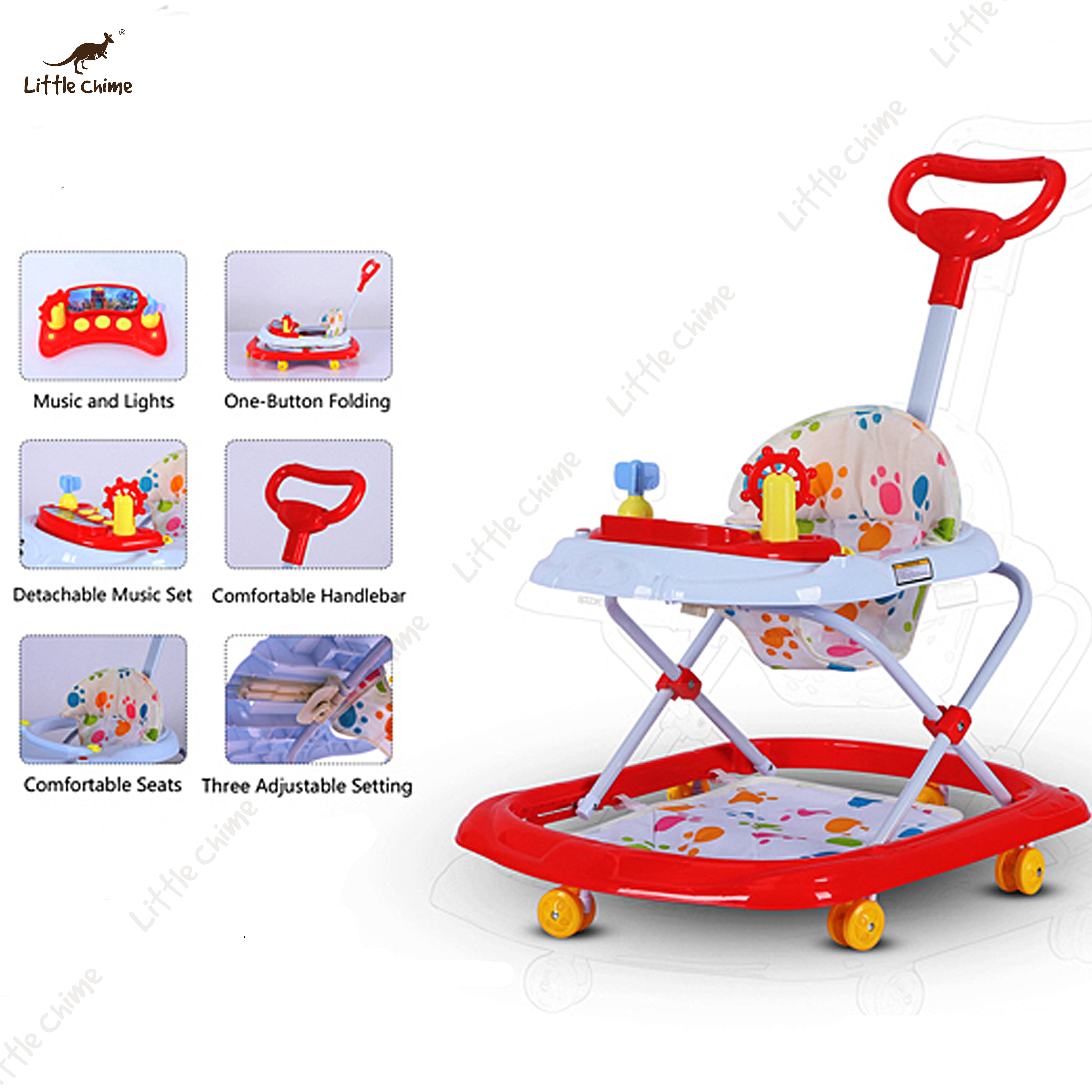Adjustable Plastic Love Baby Walker