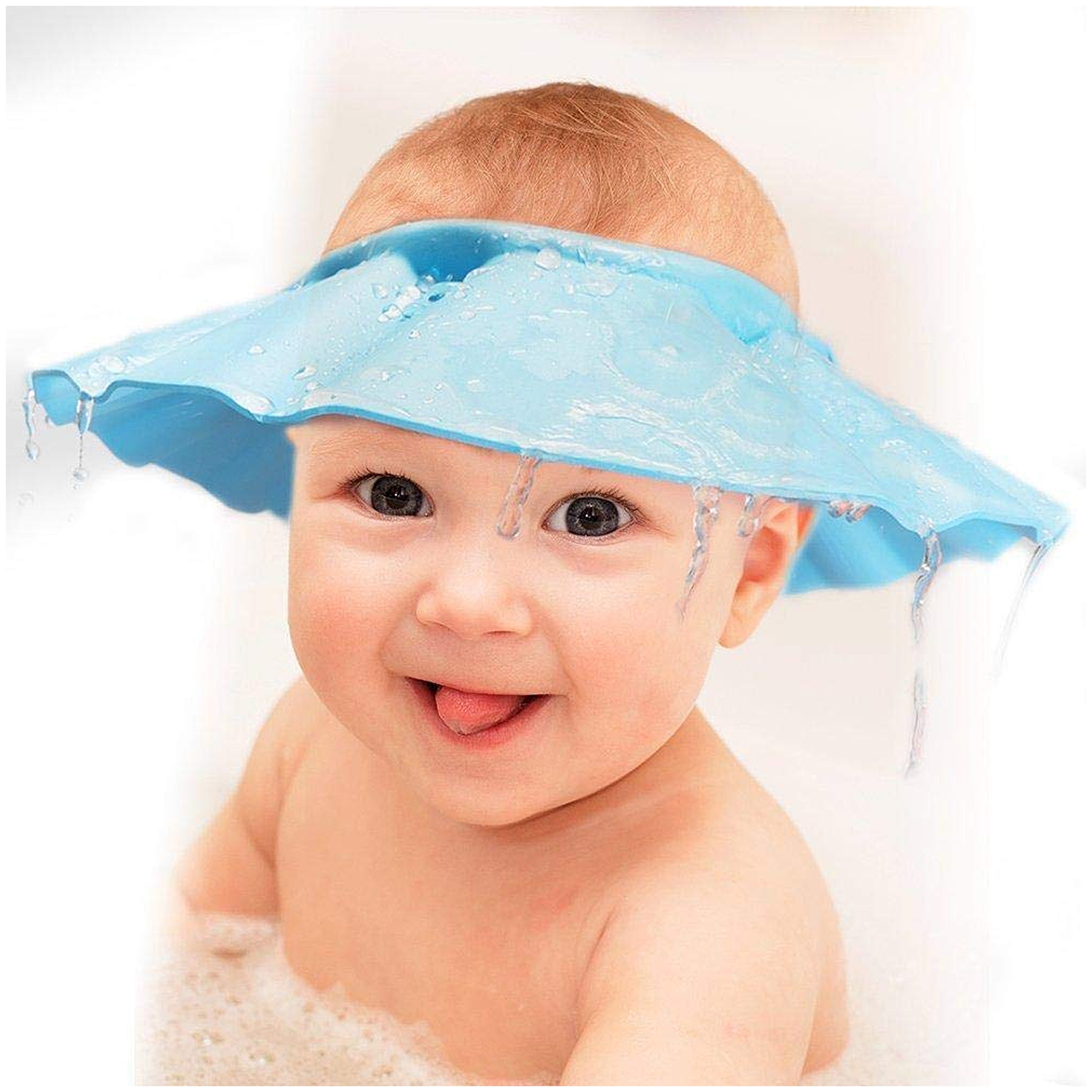 Shower Cap Soft Adjustable Baby Bath Head Cap
