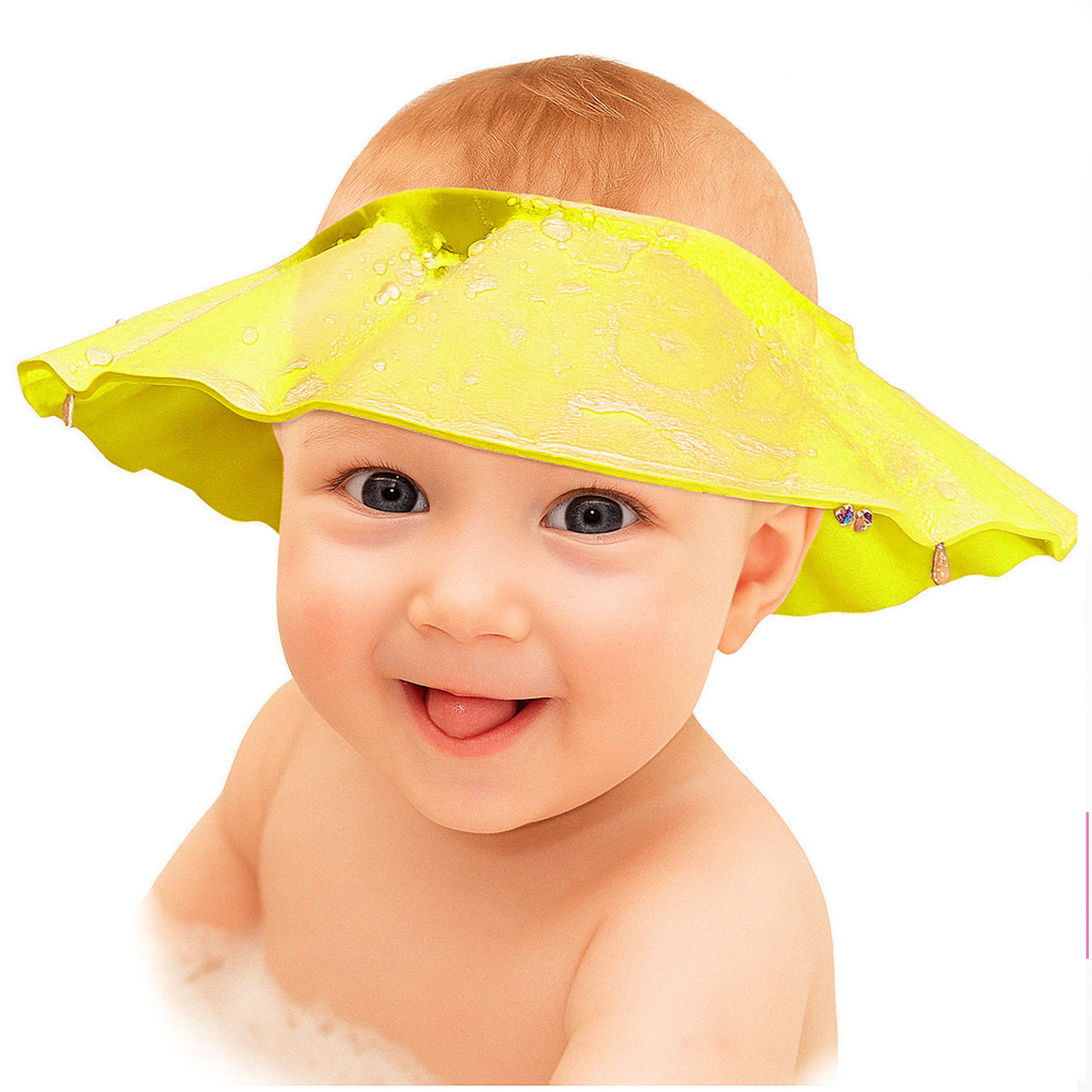 Shower Cap Soft Adjustable Baby Bath Head Cap