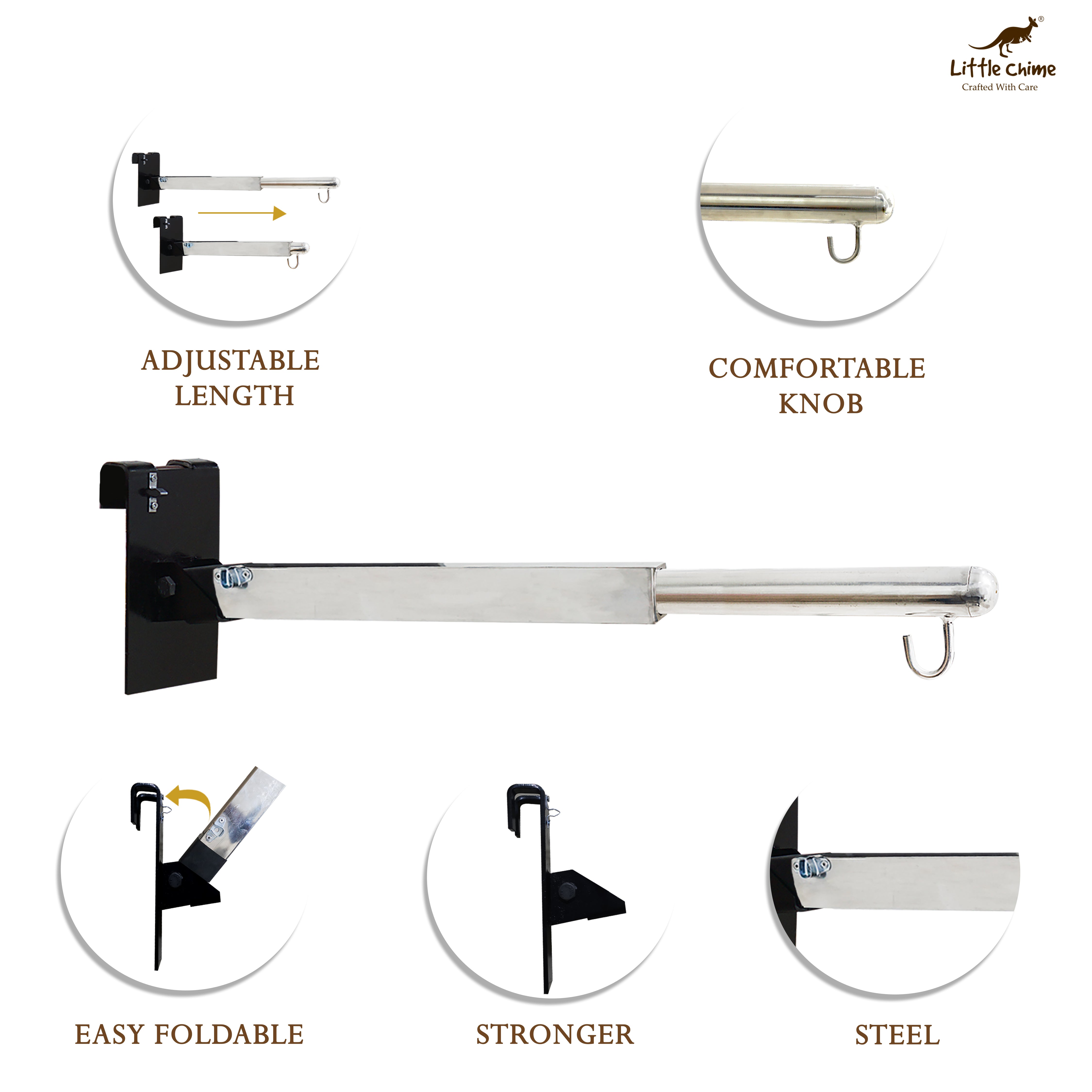 Foldable Hanger & Muslin Cradle Cloth Combo