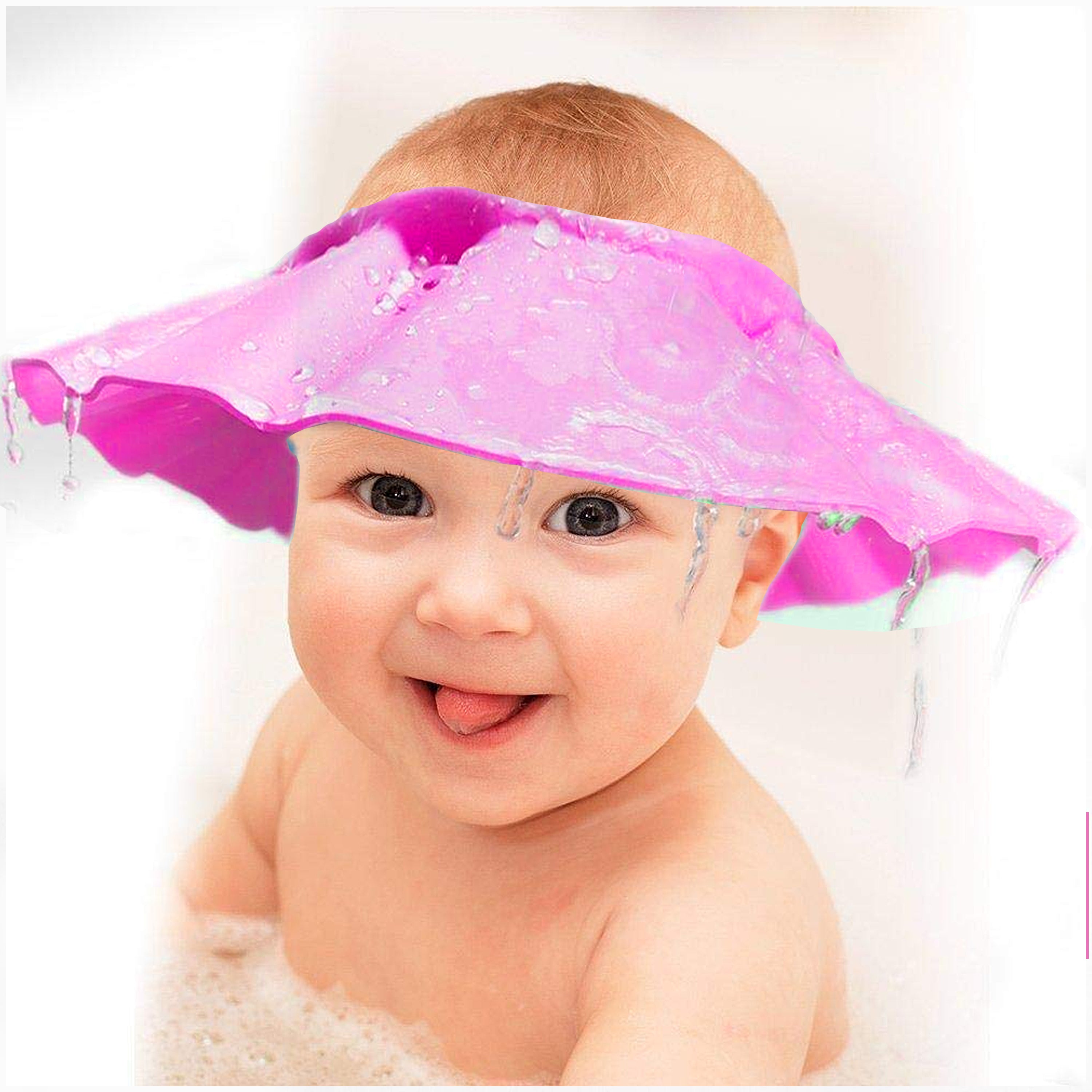 Shower Cap Soft Adjustable Baby Bath Head Cap