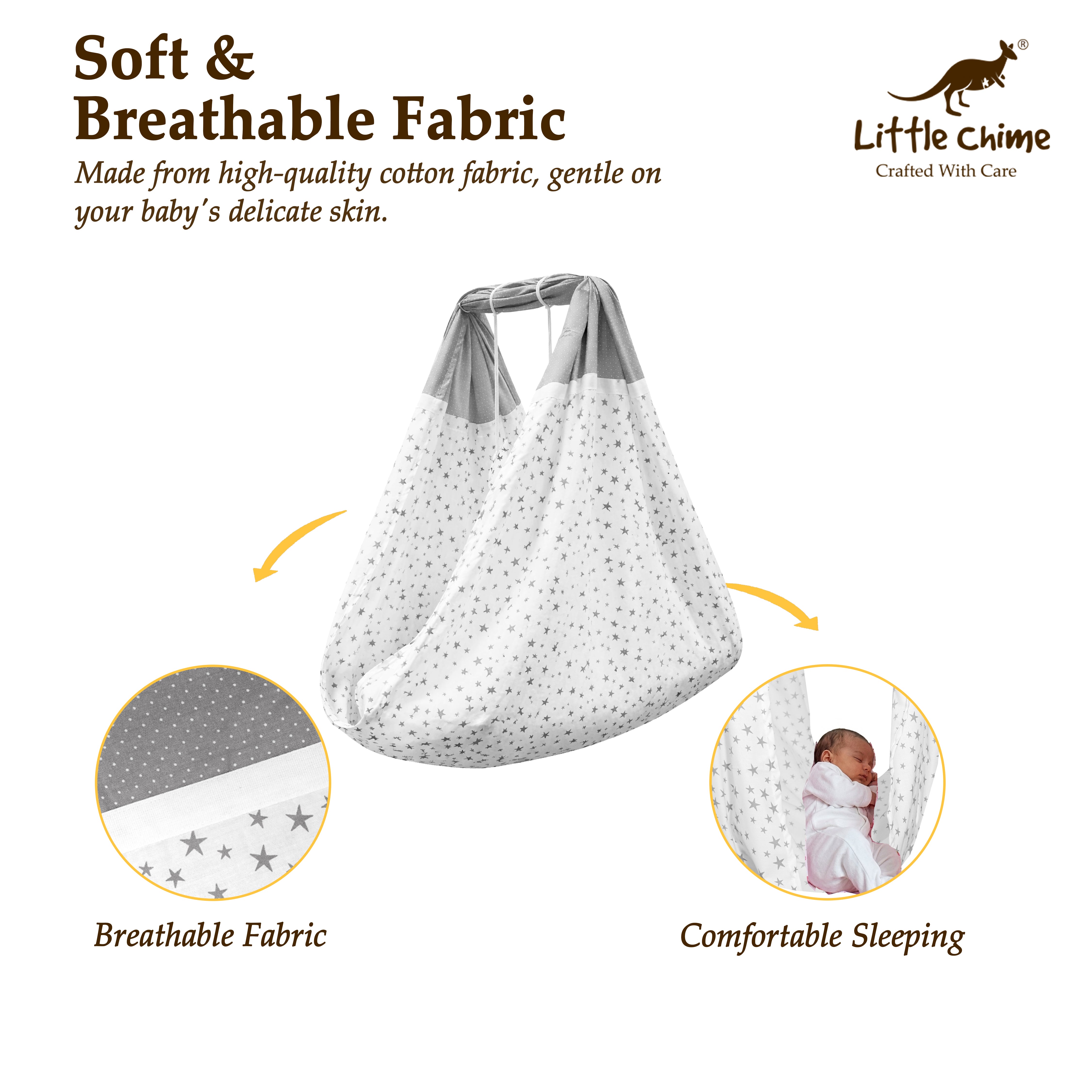 Foldable Hanger & Muslin Cradle Cloth Combo
