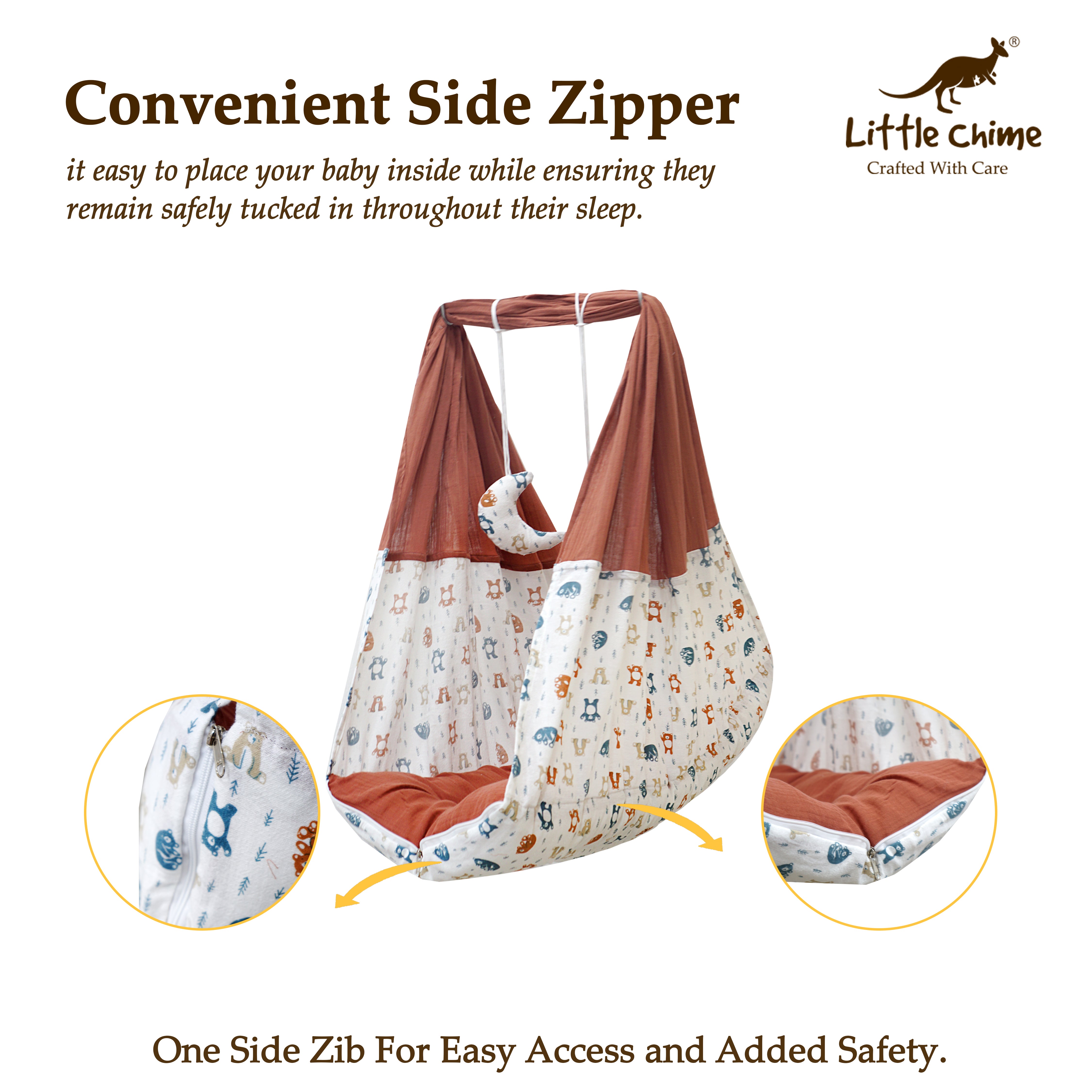 Muslin Attached Bed Cradle Combo
