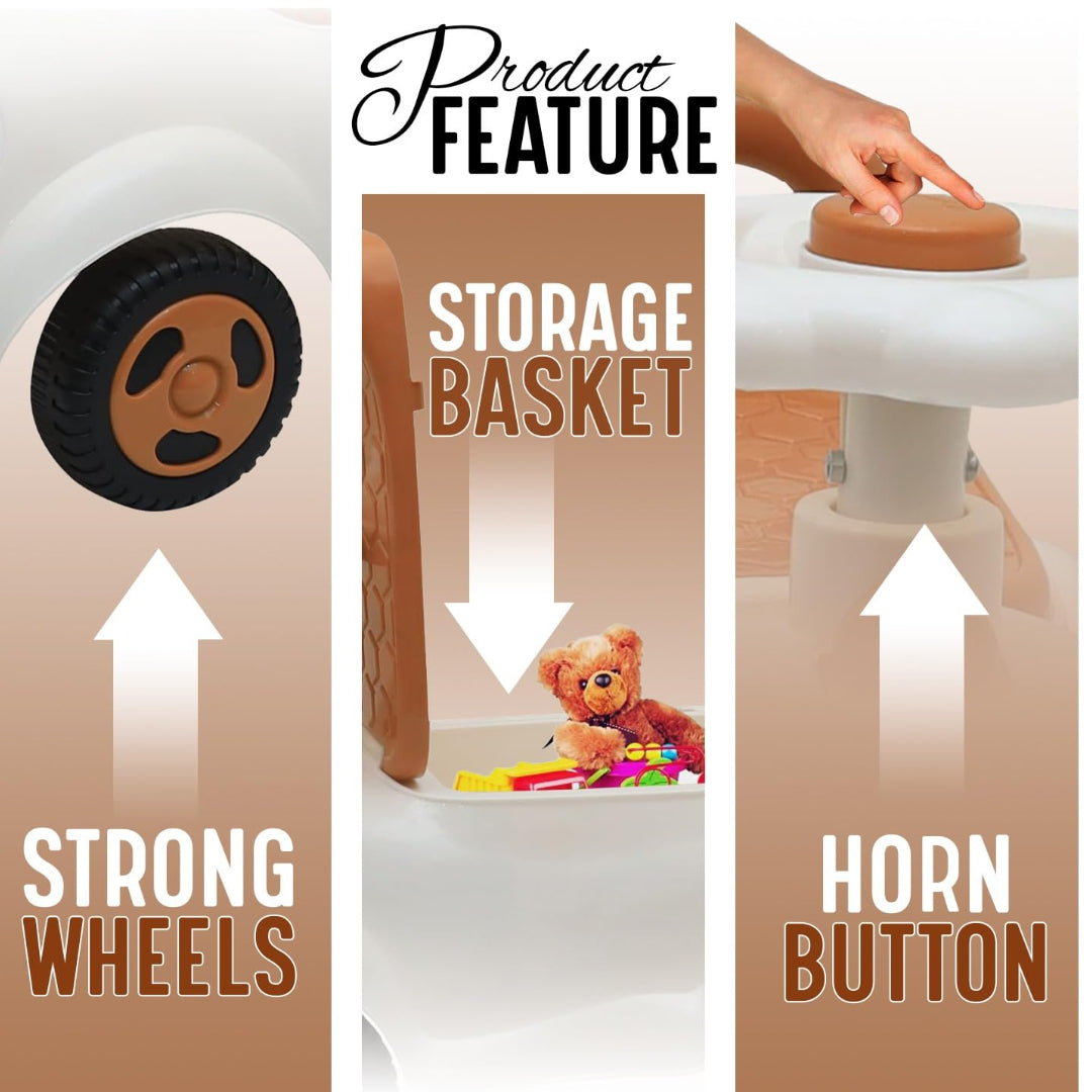 ZBR Dino Ride on & Car for Kids Push Car