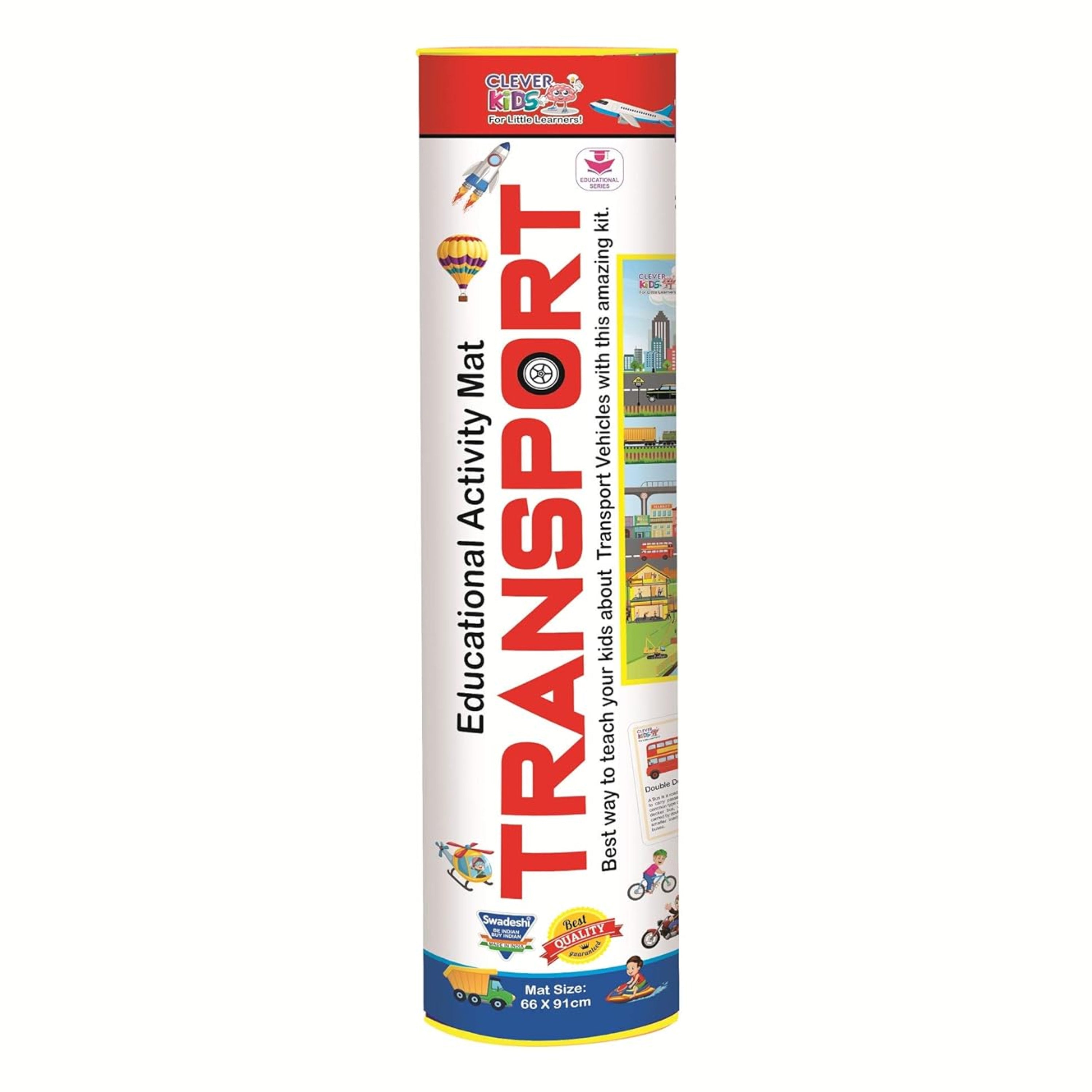 Clever Kids Educational Transport Activity Mat