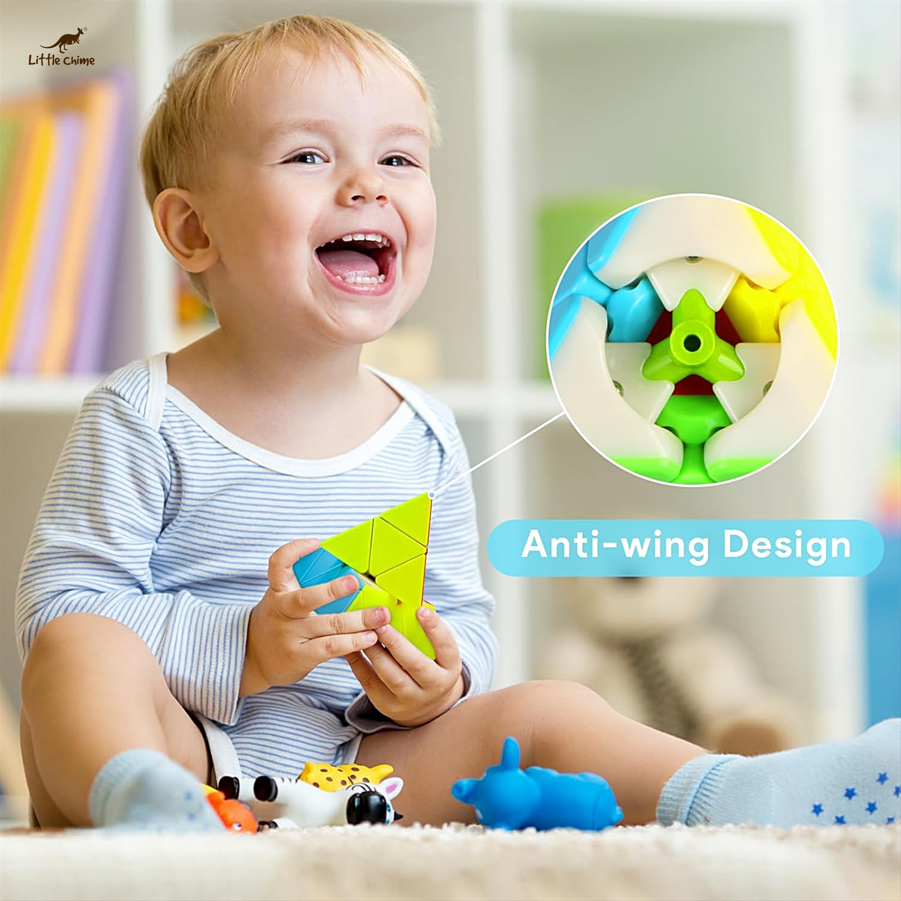 Mirror Silver and Gold Stickerless Magic Speed Cube