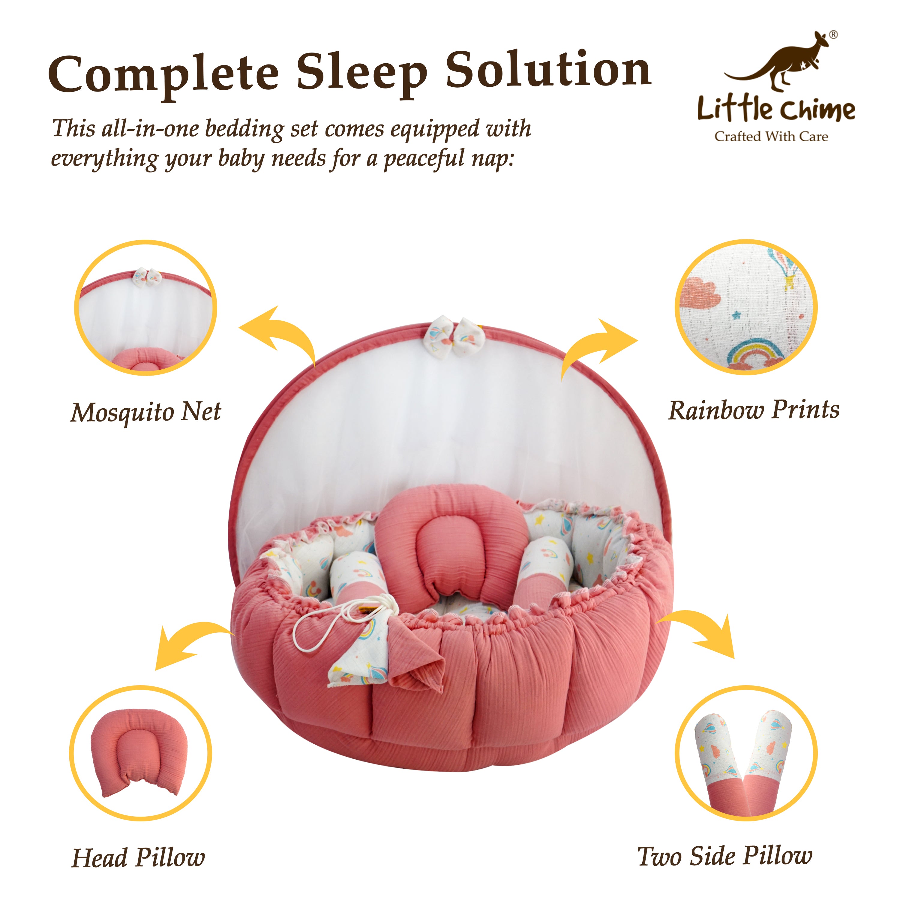 Muslin Round Bed