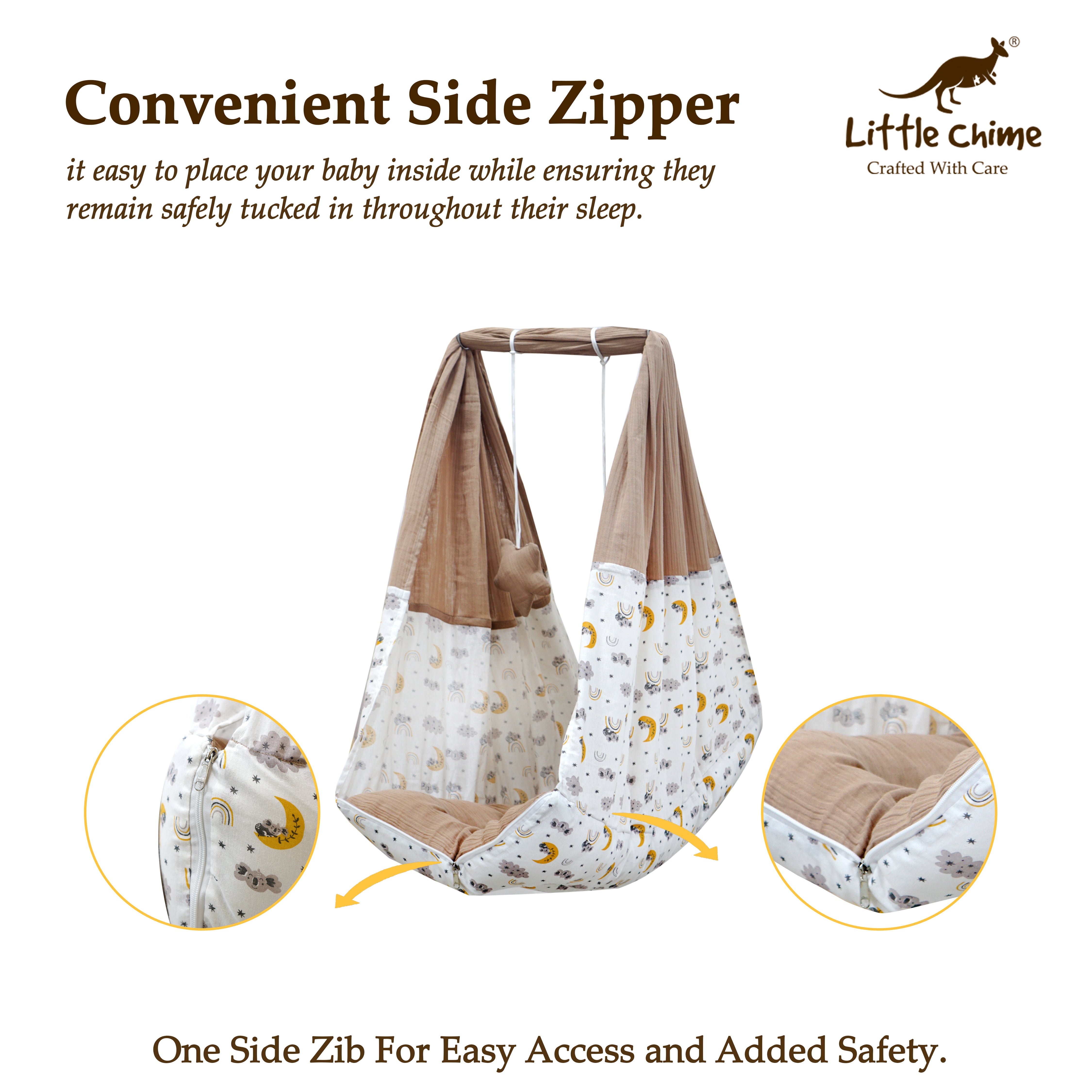 Muslin Attached Bed Cradle Combo