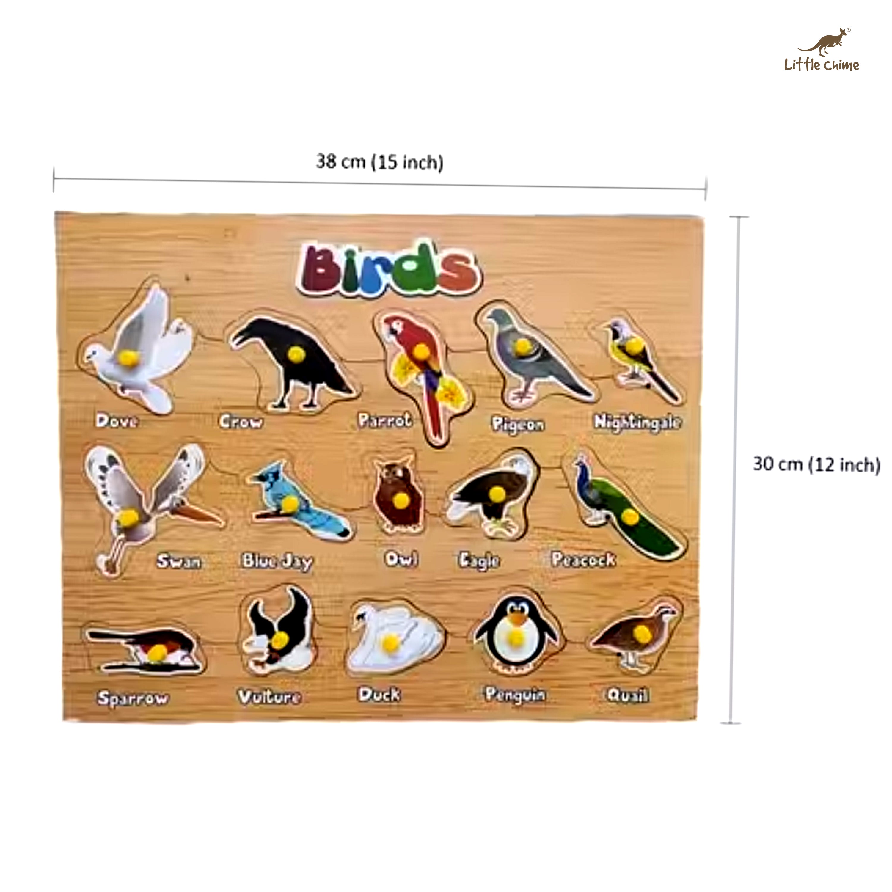 Birds Puzzle Board for Kids