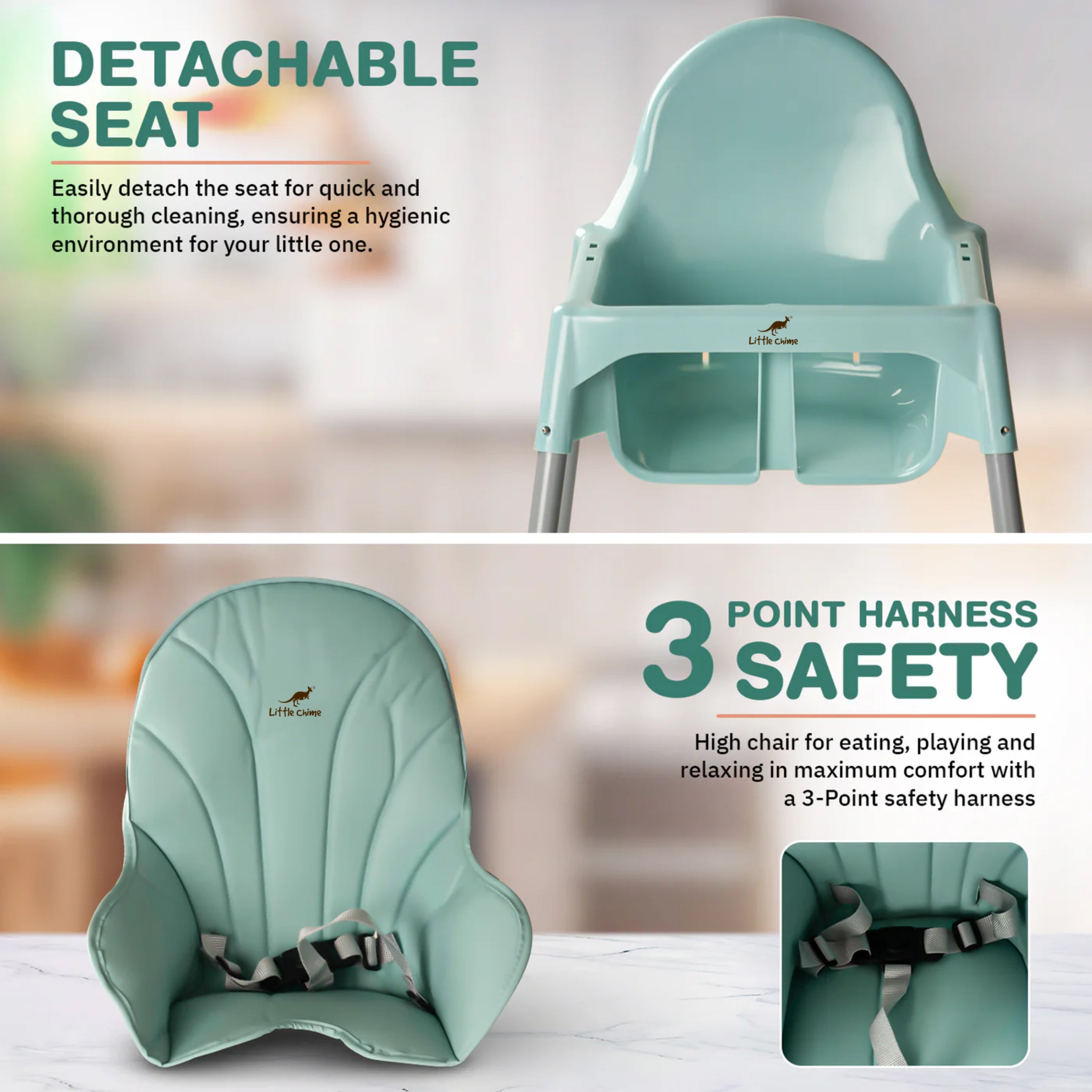 Clento 2 in 1 Baby High Chair for Kids