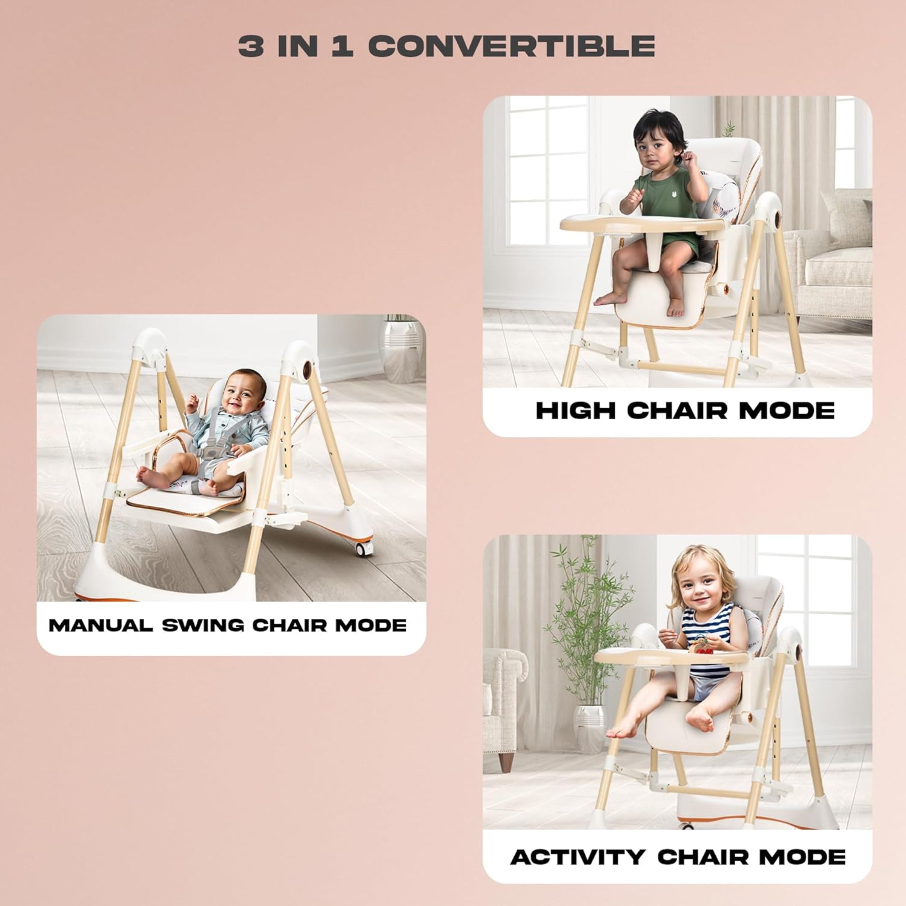 Nivio 3-in-1 Convertible High Chair