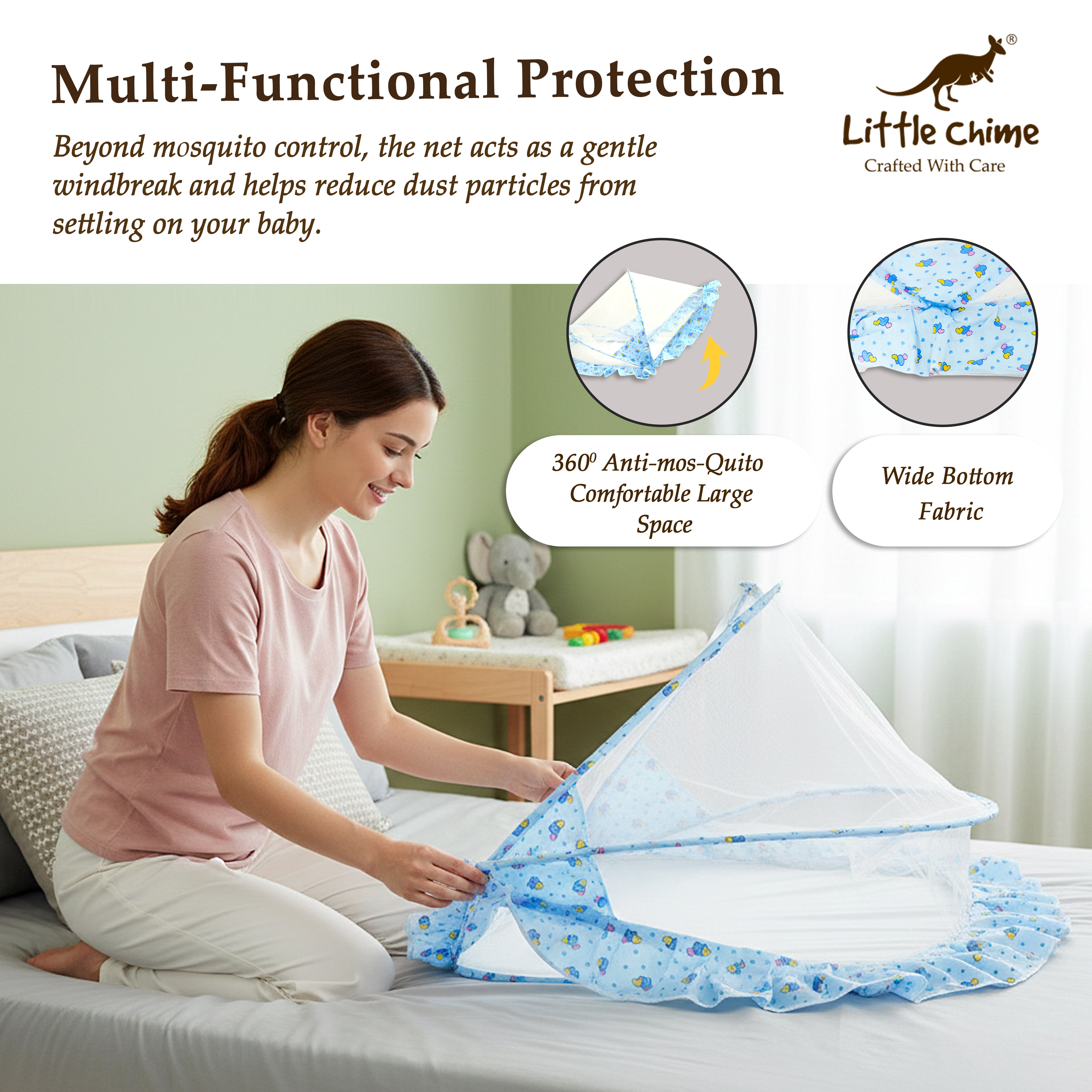 Little Chime Foldable Baby Mosquito Net – Safe & Comfortable Protection