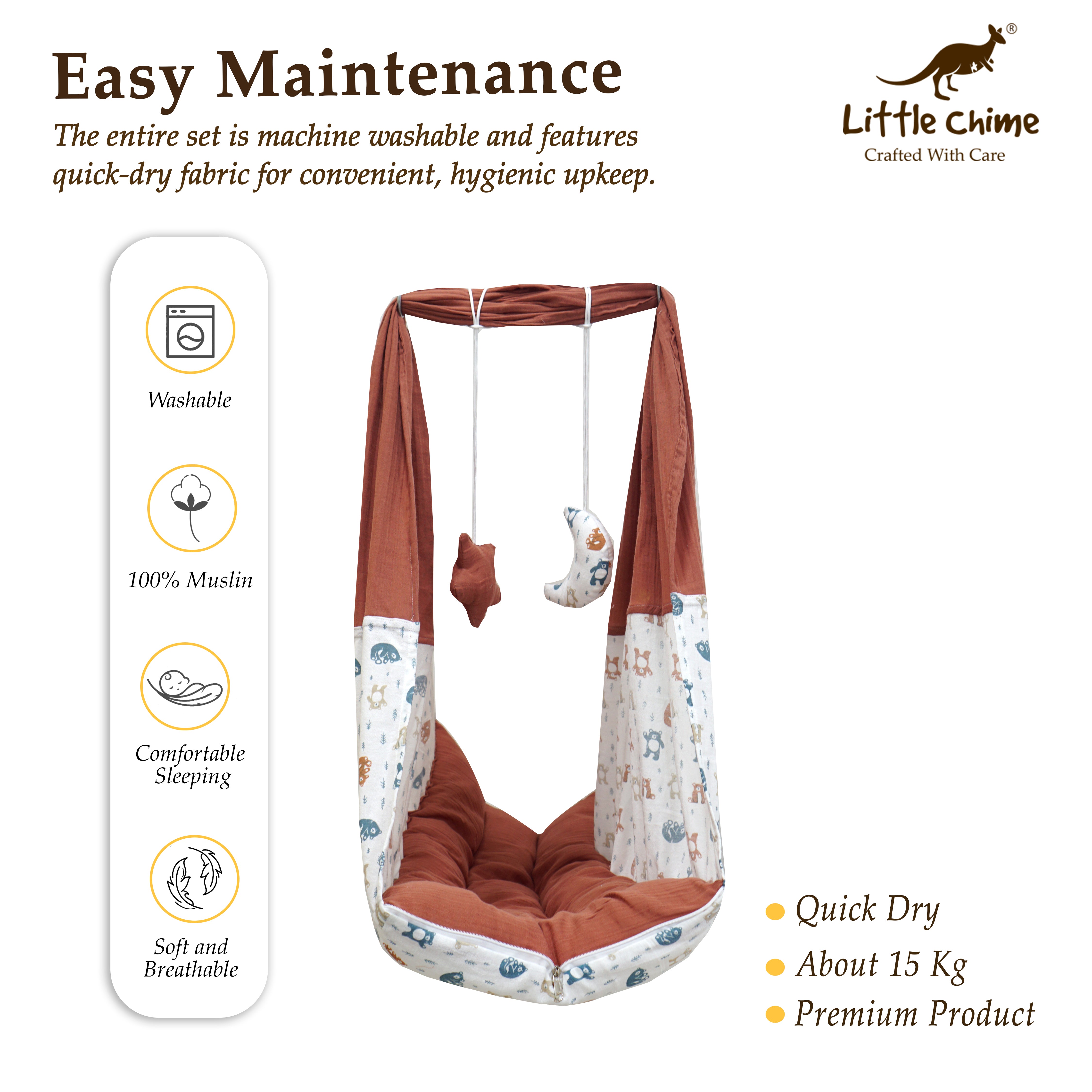 Muslin Attached Bed Cradle Combo