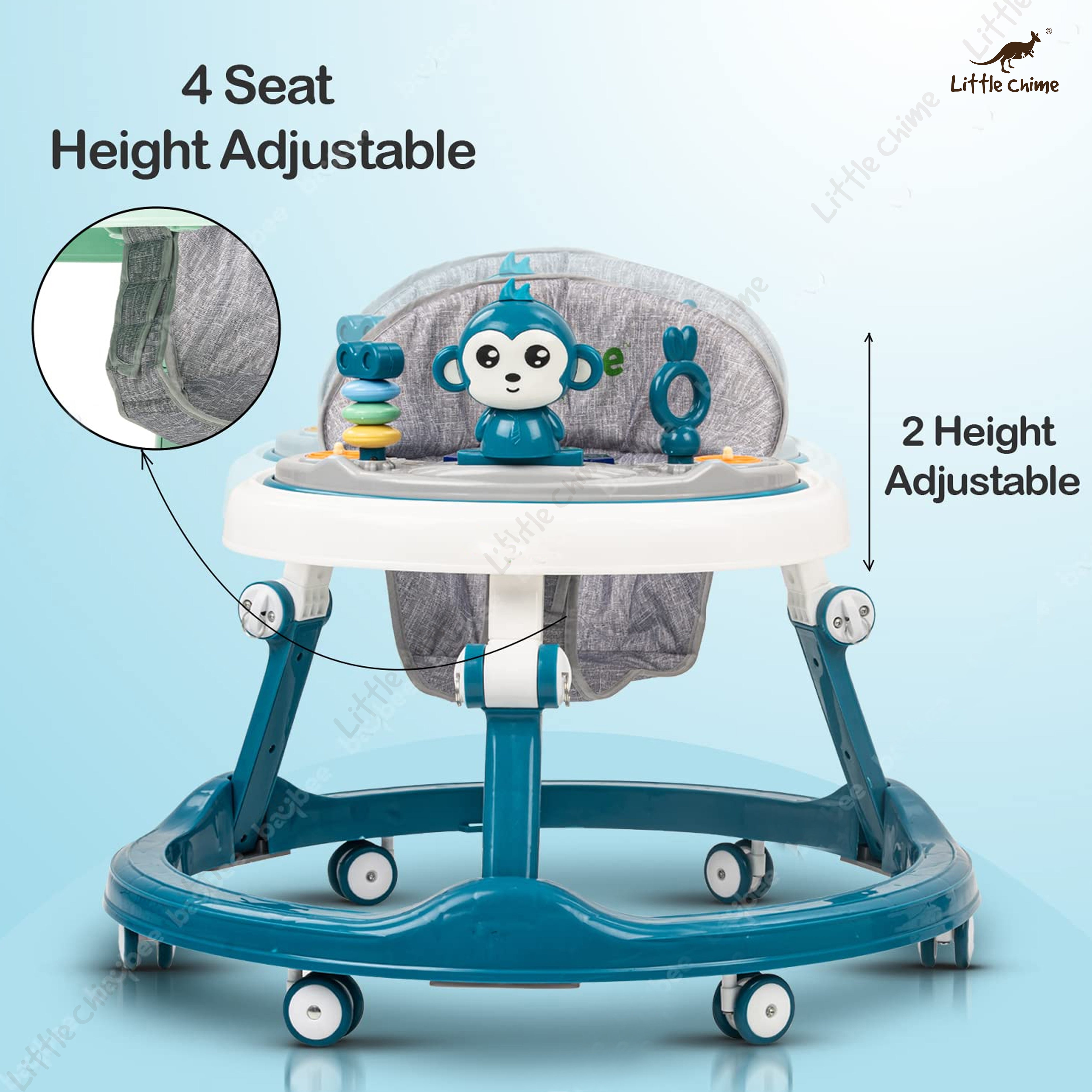 Cute Monkey Theme Baby Walker