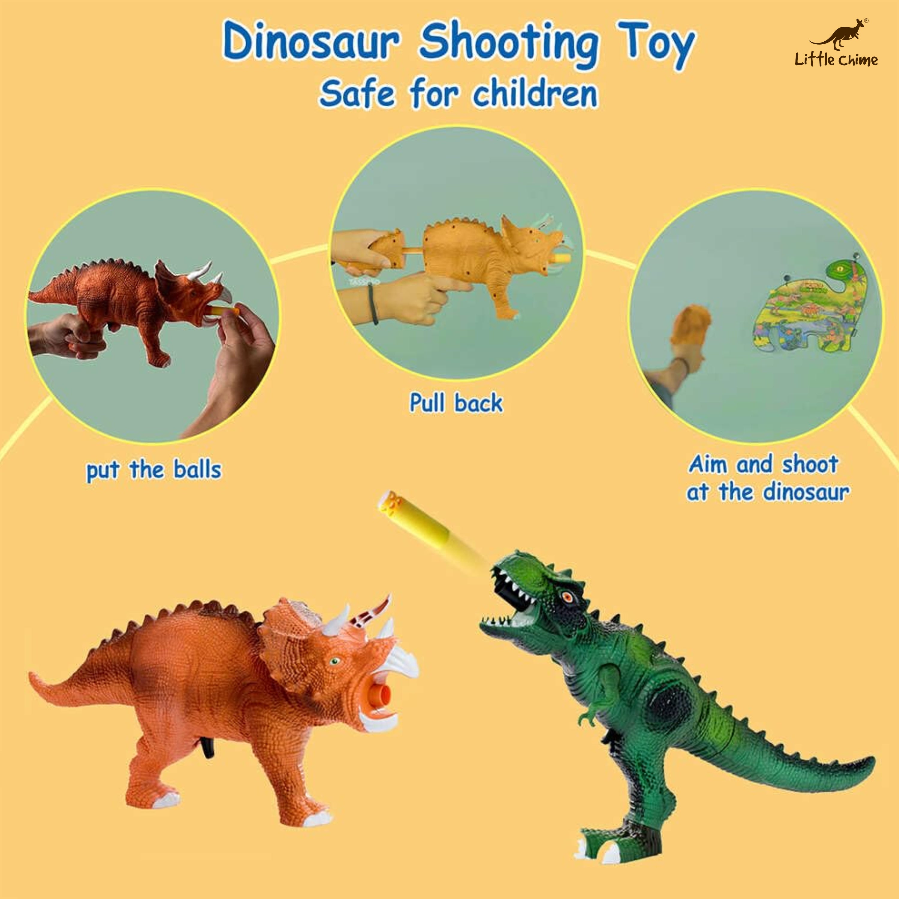 inosaurs Shaped Gun to Shoot toy