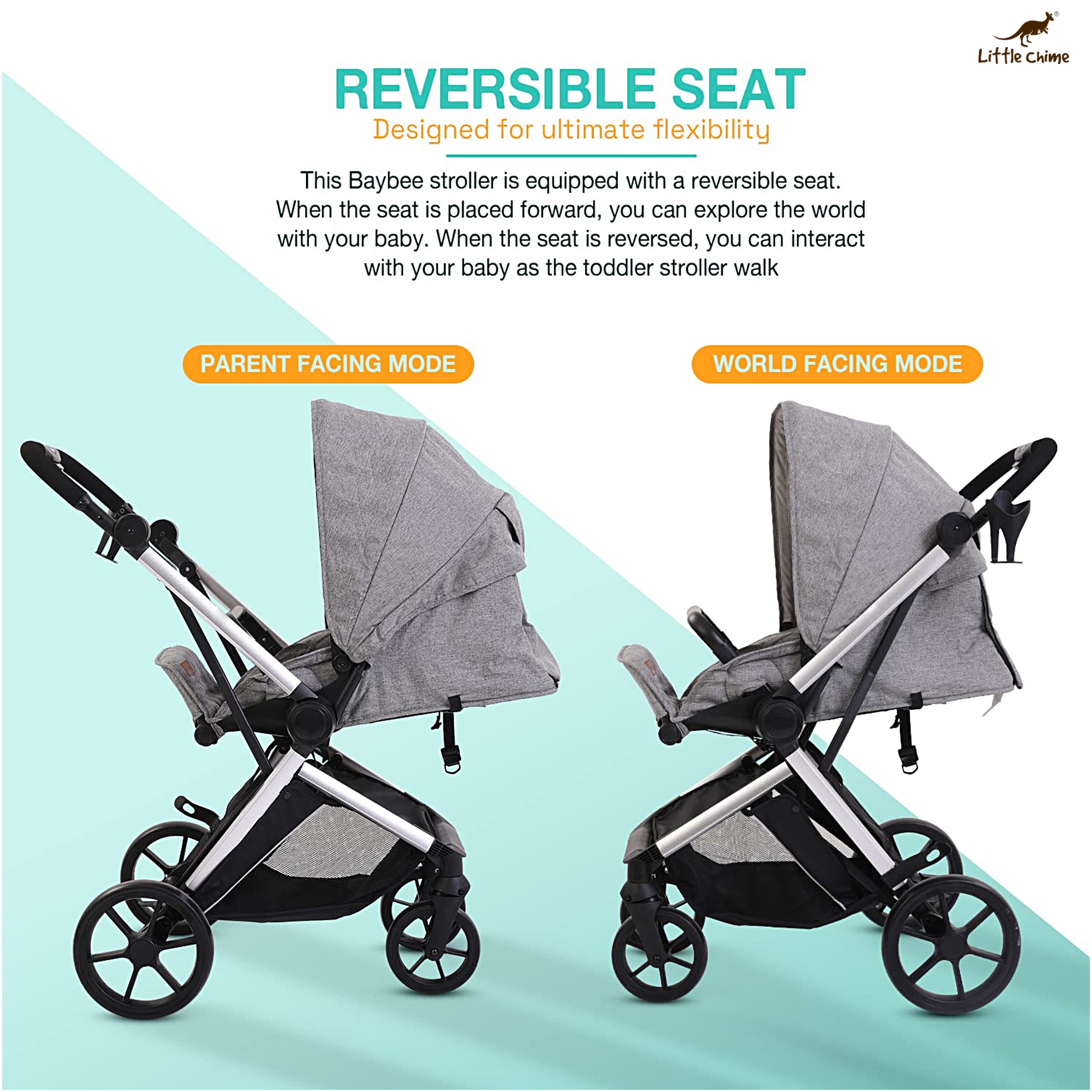 Convertible Baby Pram Stroller with Car Seat Combo