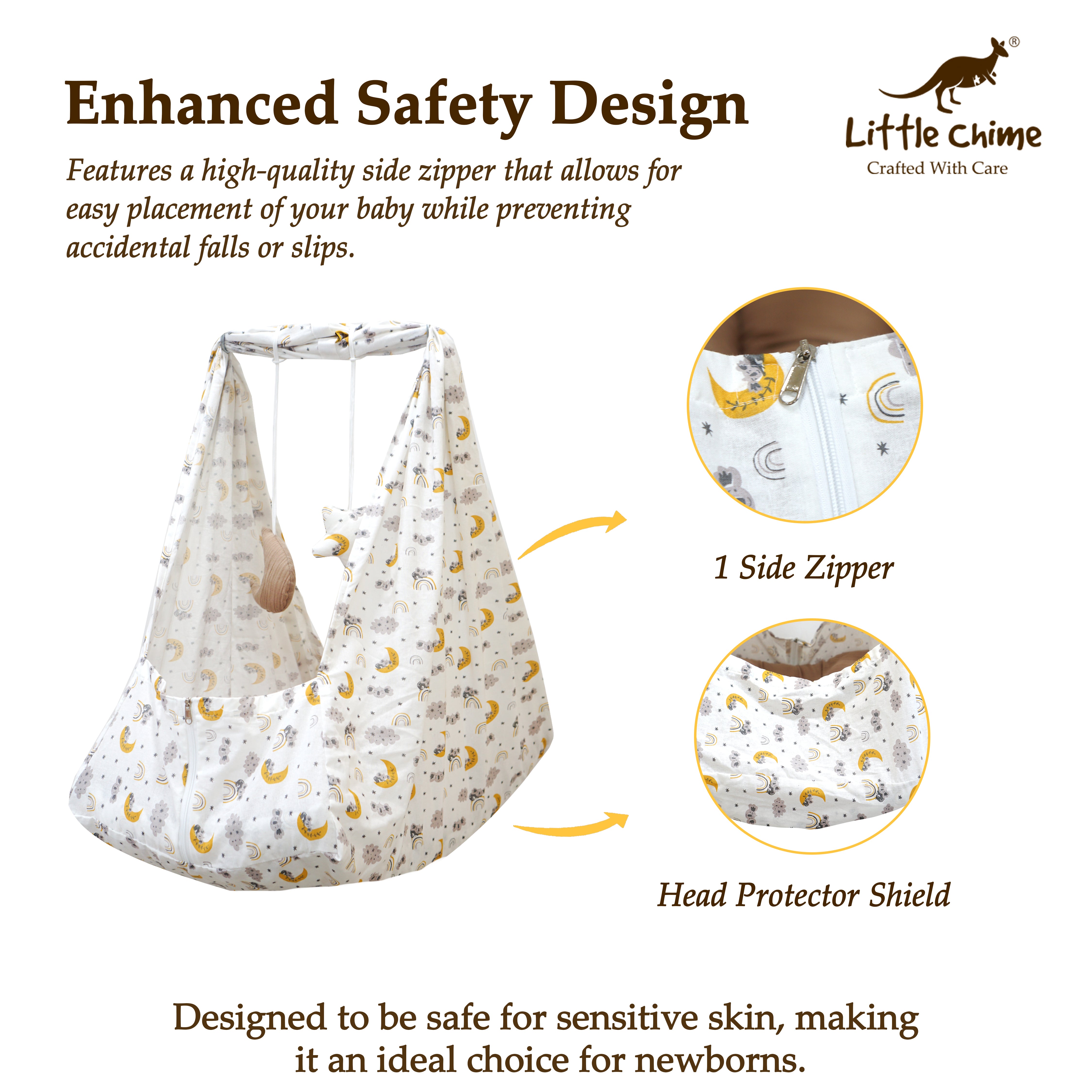 2 side Covering Muslin Bed Cradle Combo