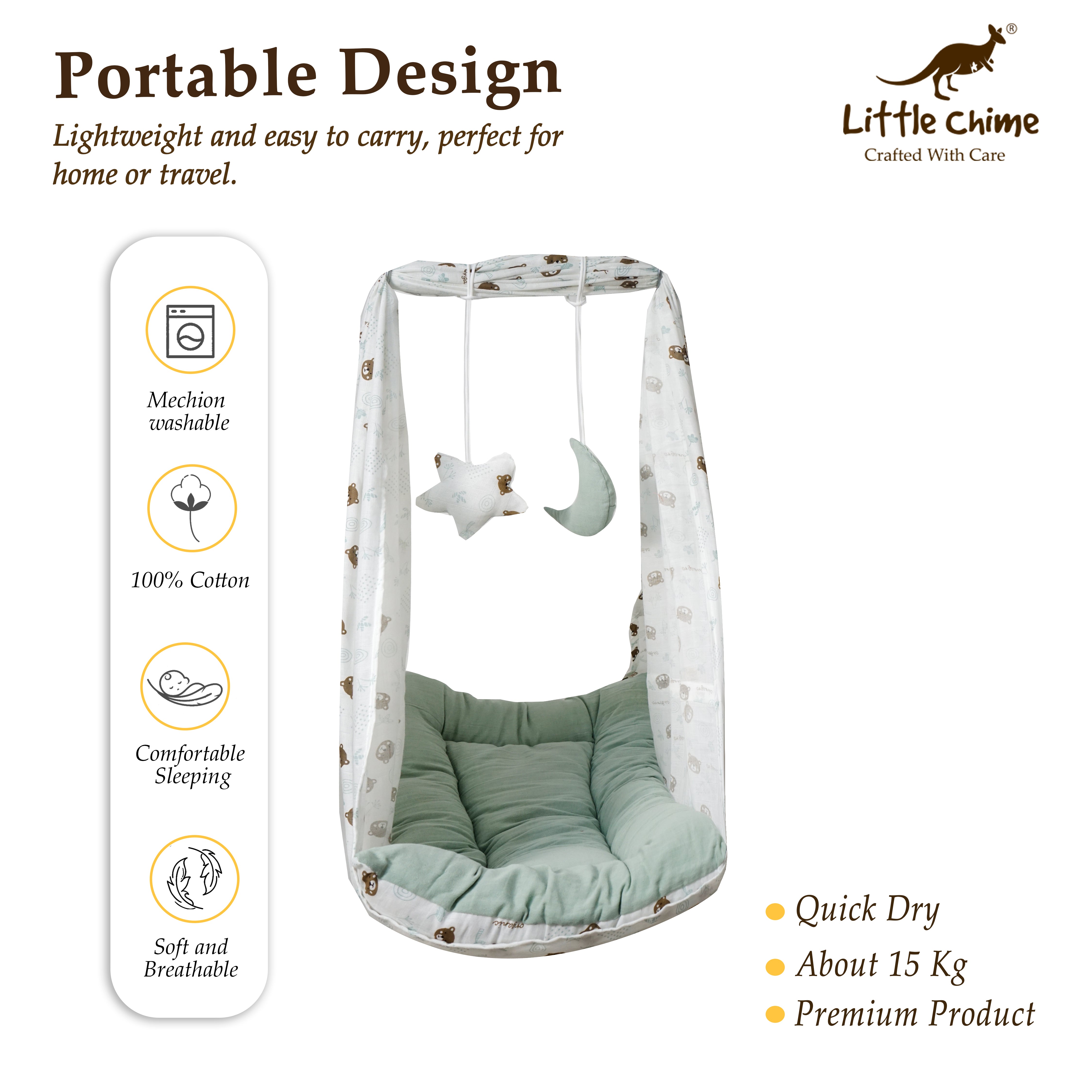 Muslin Bed Cradle Combo