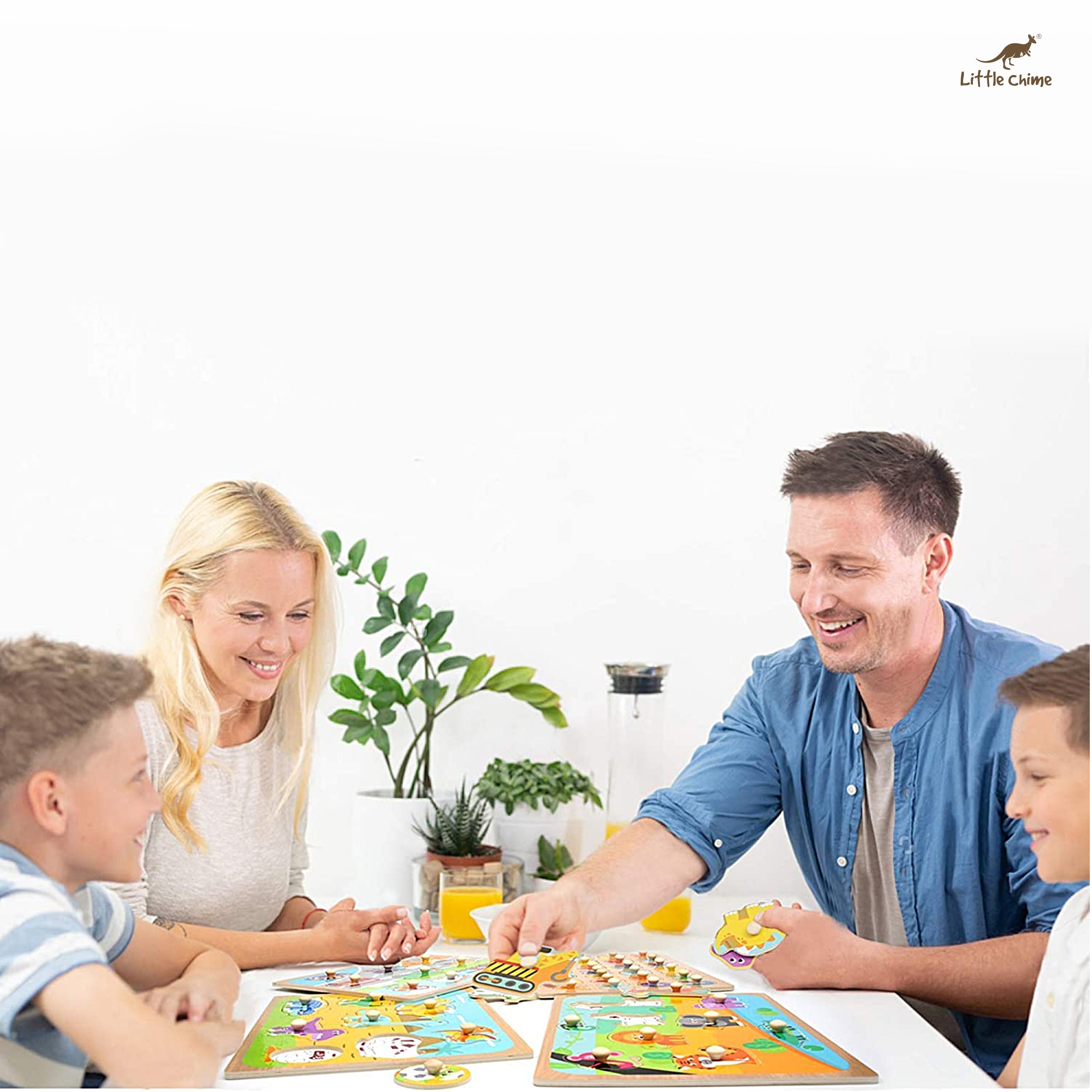 Wooden Puzzles for Kids with Knob