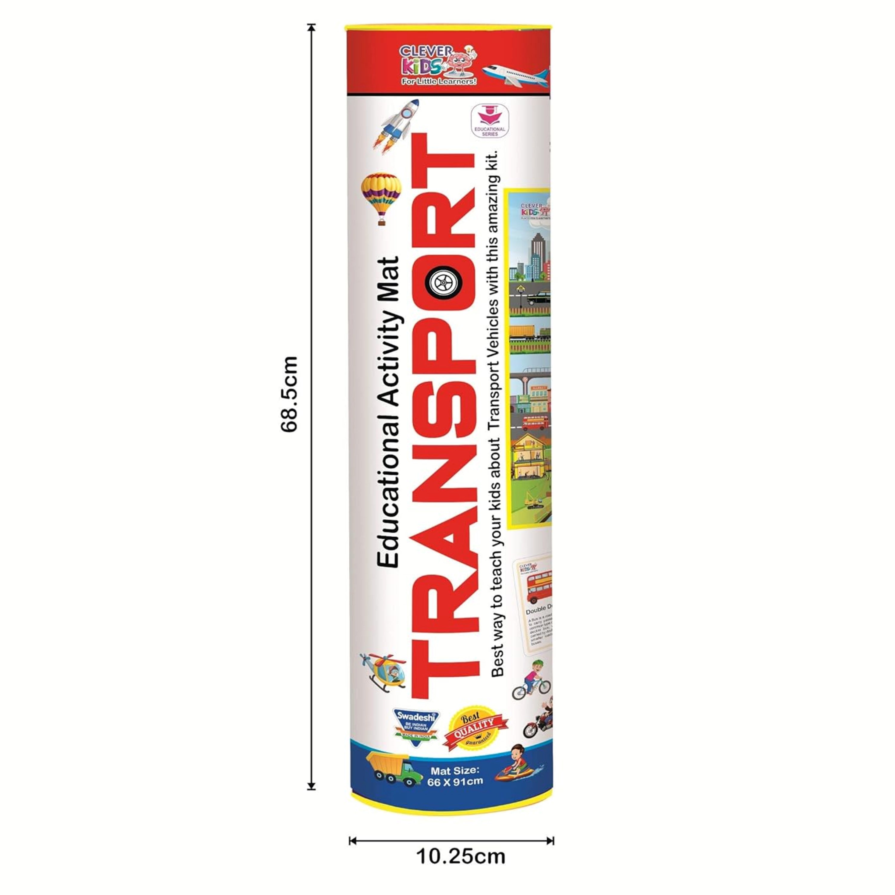 Clever Kids Educational Transport Activity Mat