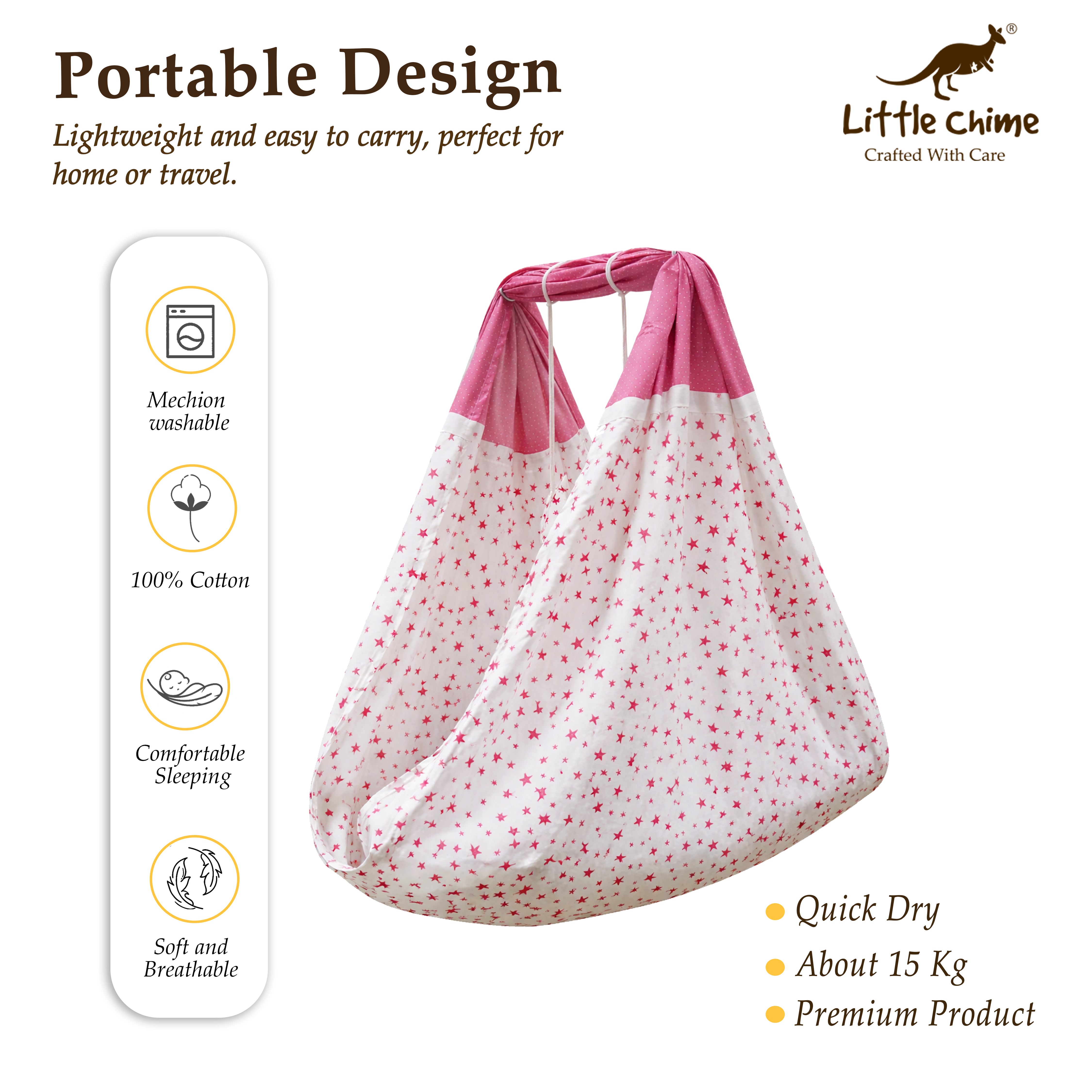 Foldable Hanger & Muslin Cradle Cloth Combo