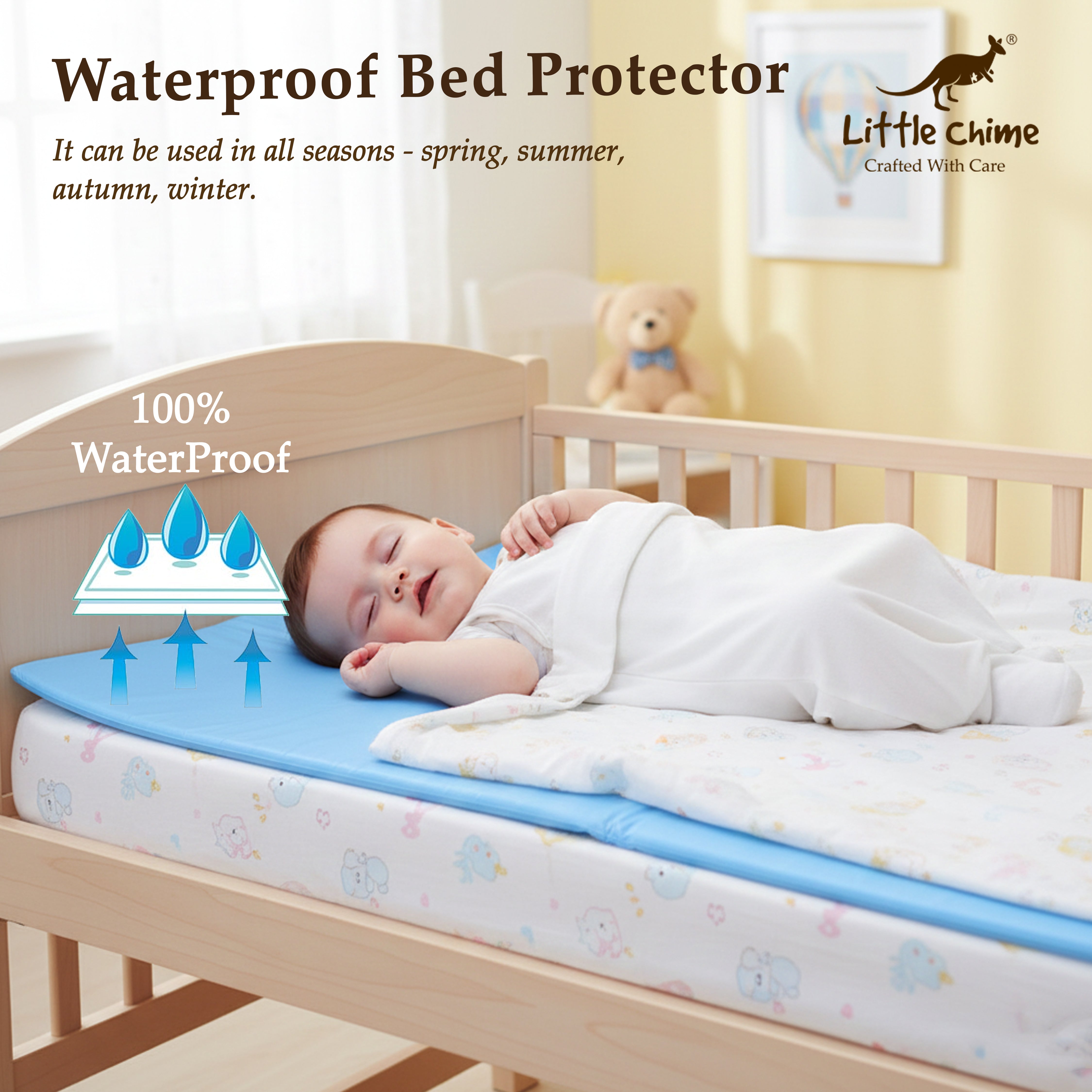 Tulips 20 mm Bed Protector Sheet