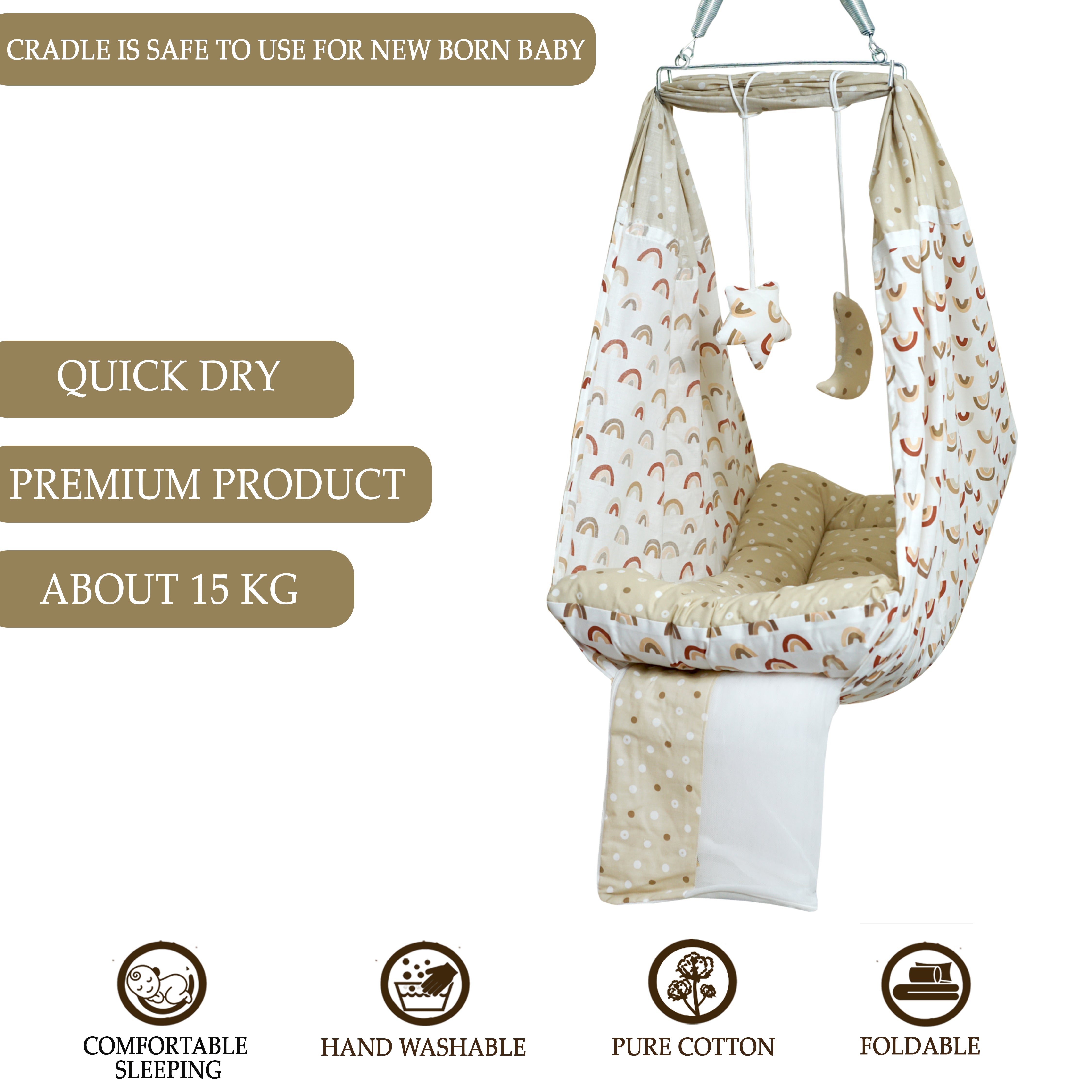 Foldable Hanger & Bed Cradle Combo