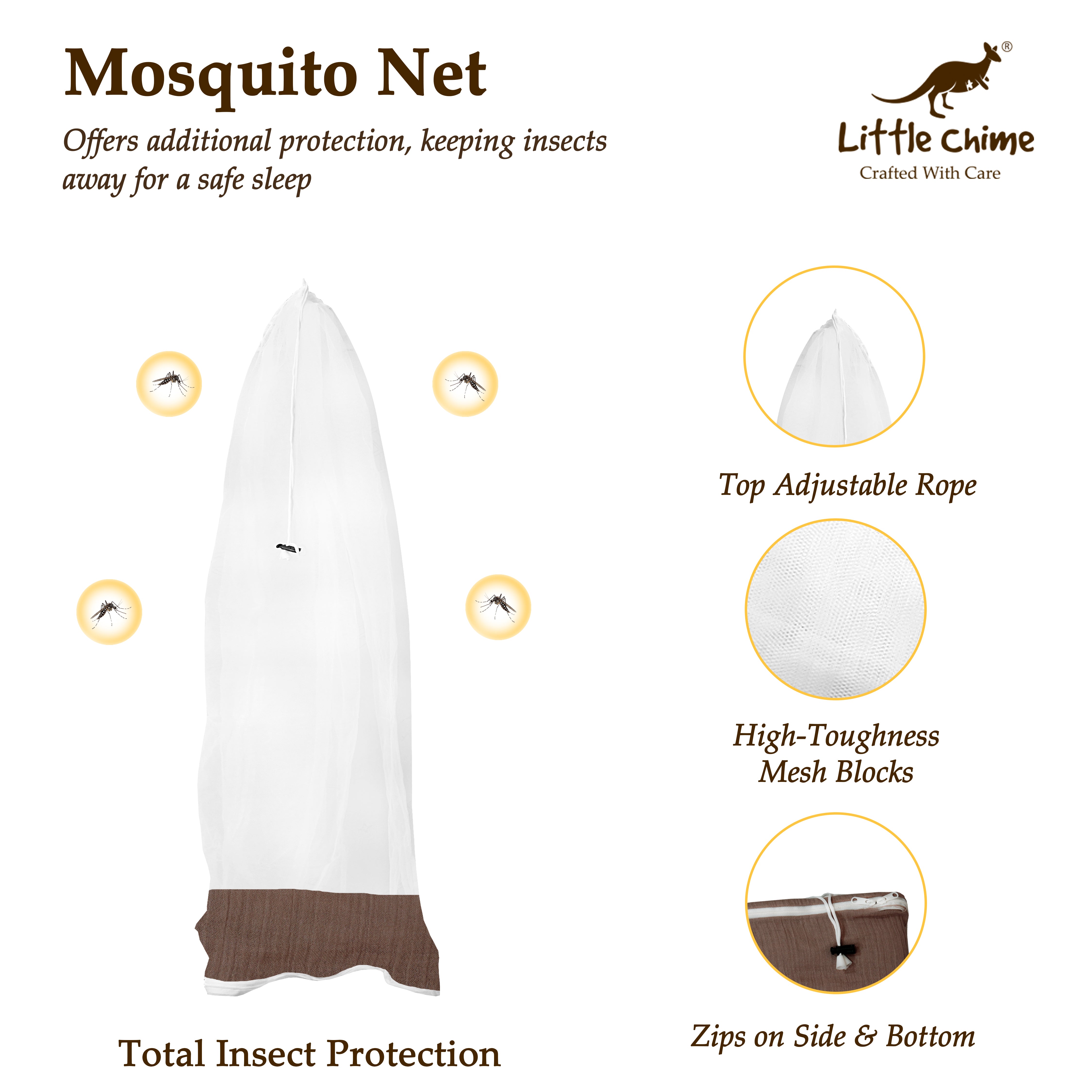 2 side Covering Muslin Bed Cradle Combo