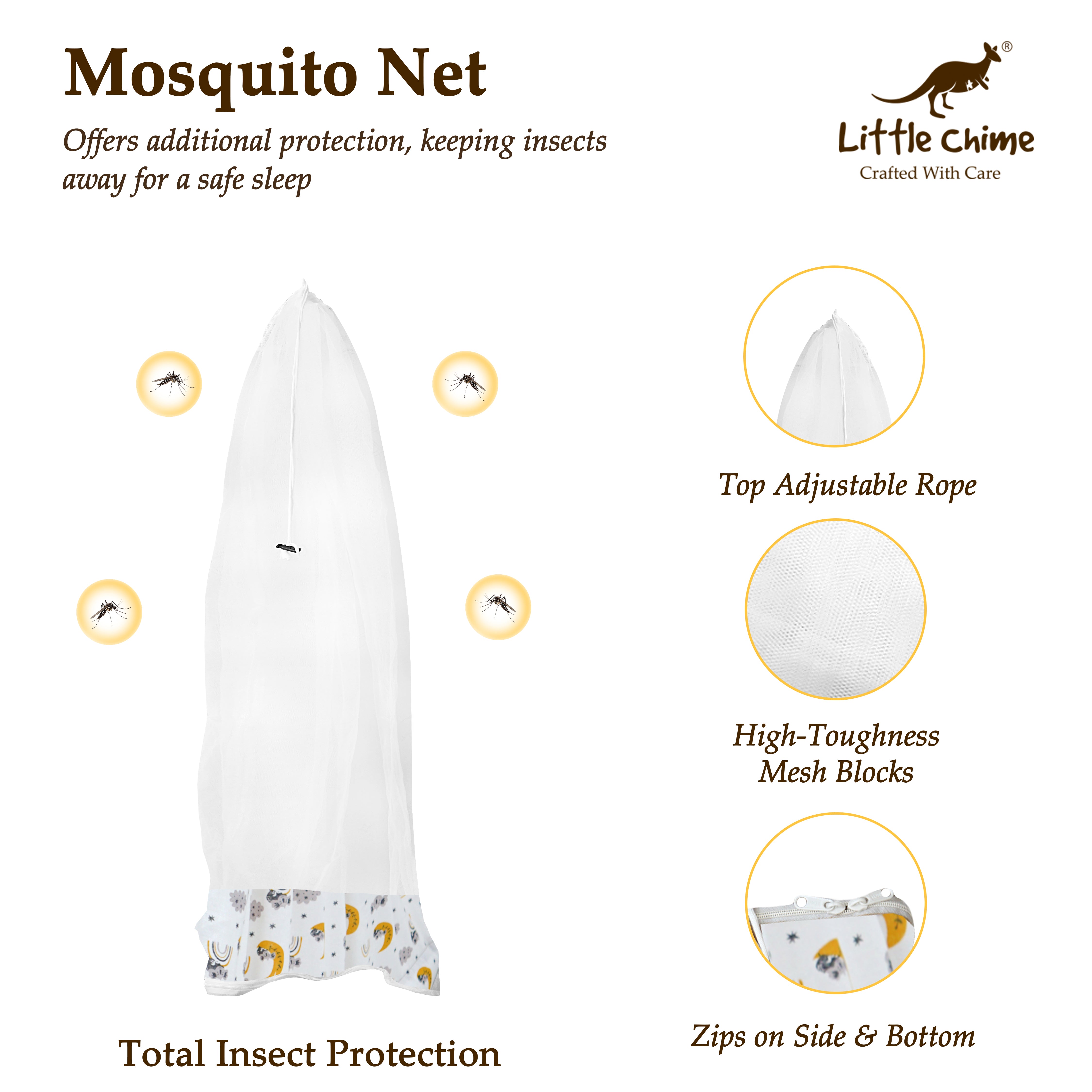 Muslin Attached Bed Cradle Combo