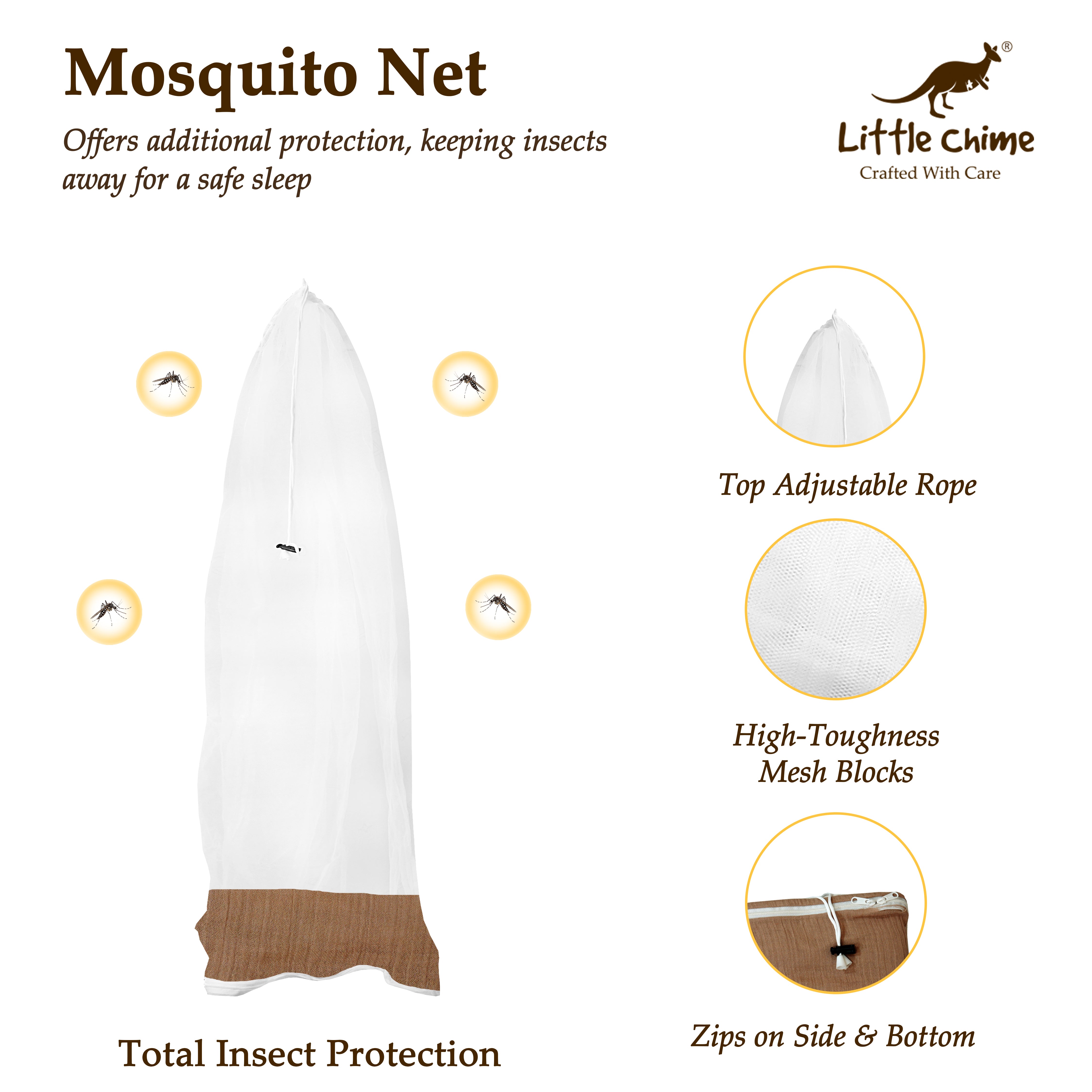 2 side Covering Muslin Bed Cradle Combo