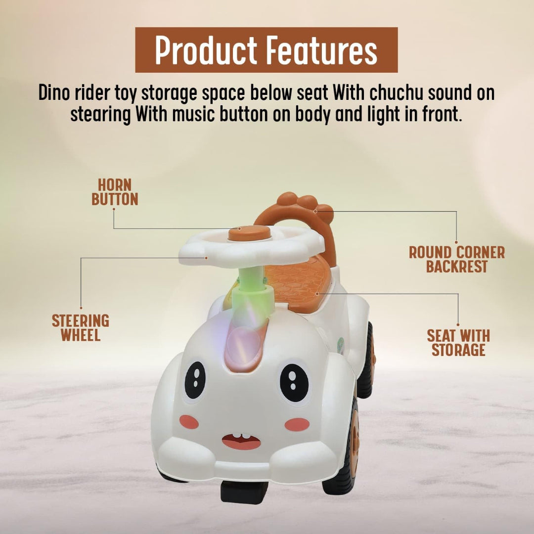 ZBR Dino Ride on & Car for Kids Push Car