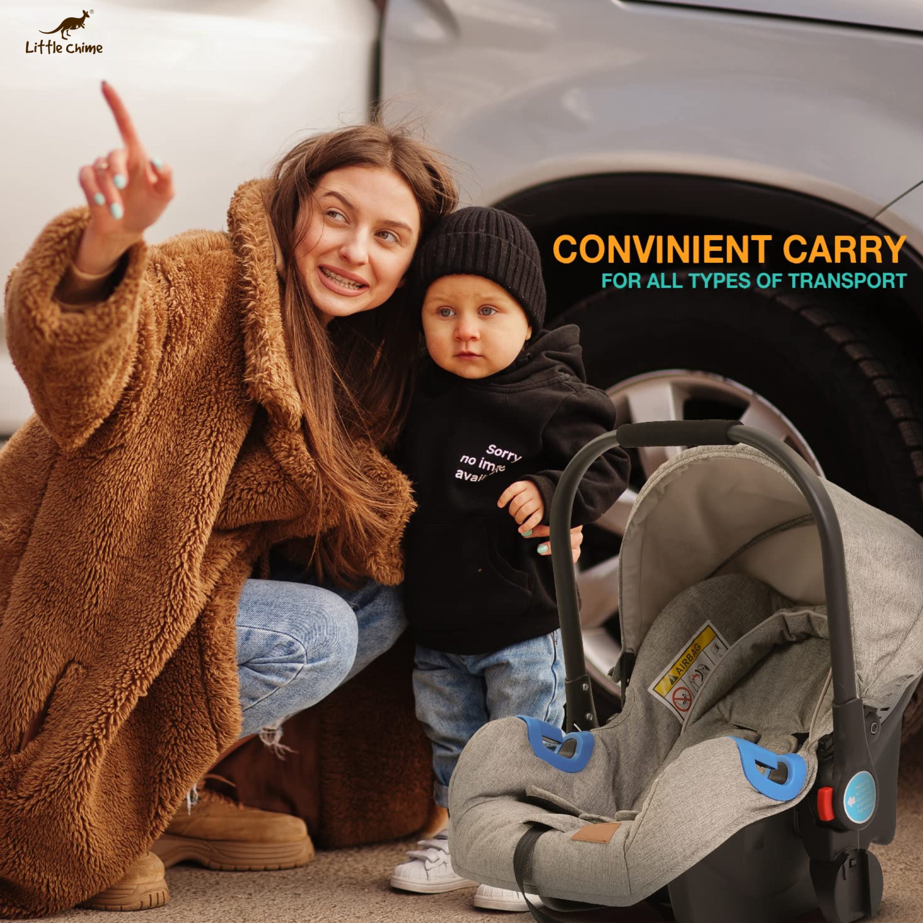 Convertible Baby Pram Stroller with Car Seat Combo