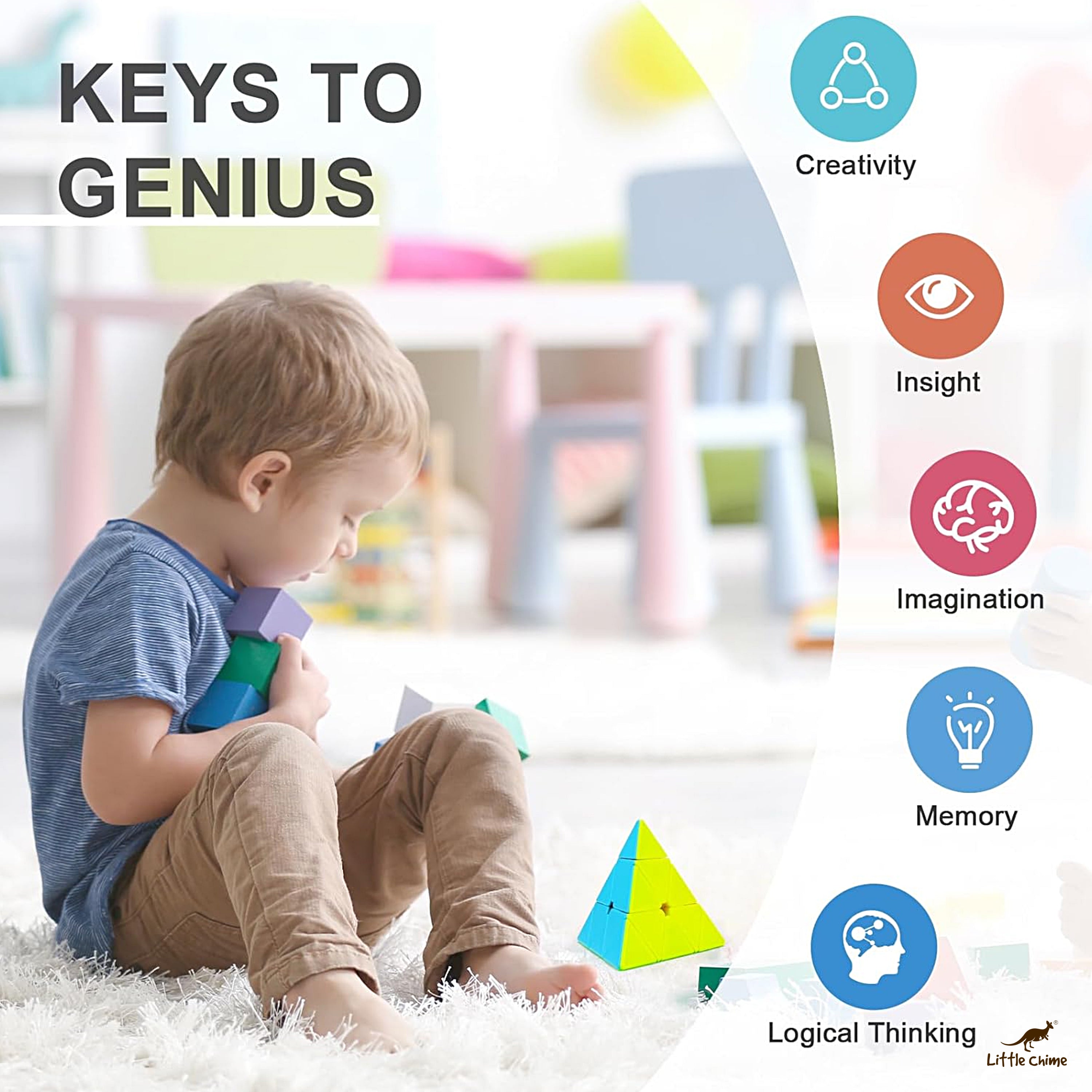 Mirror Silver and Gold Stickerless Magic Speed Cube