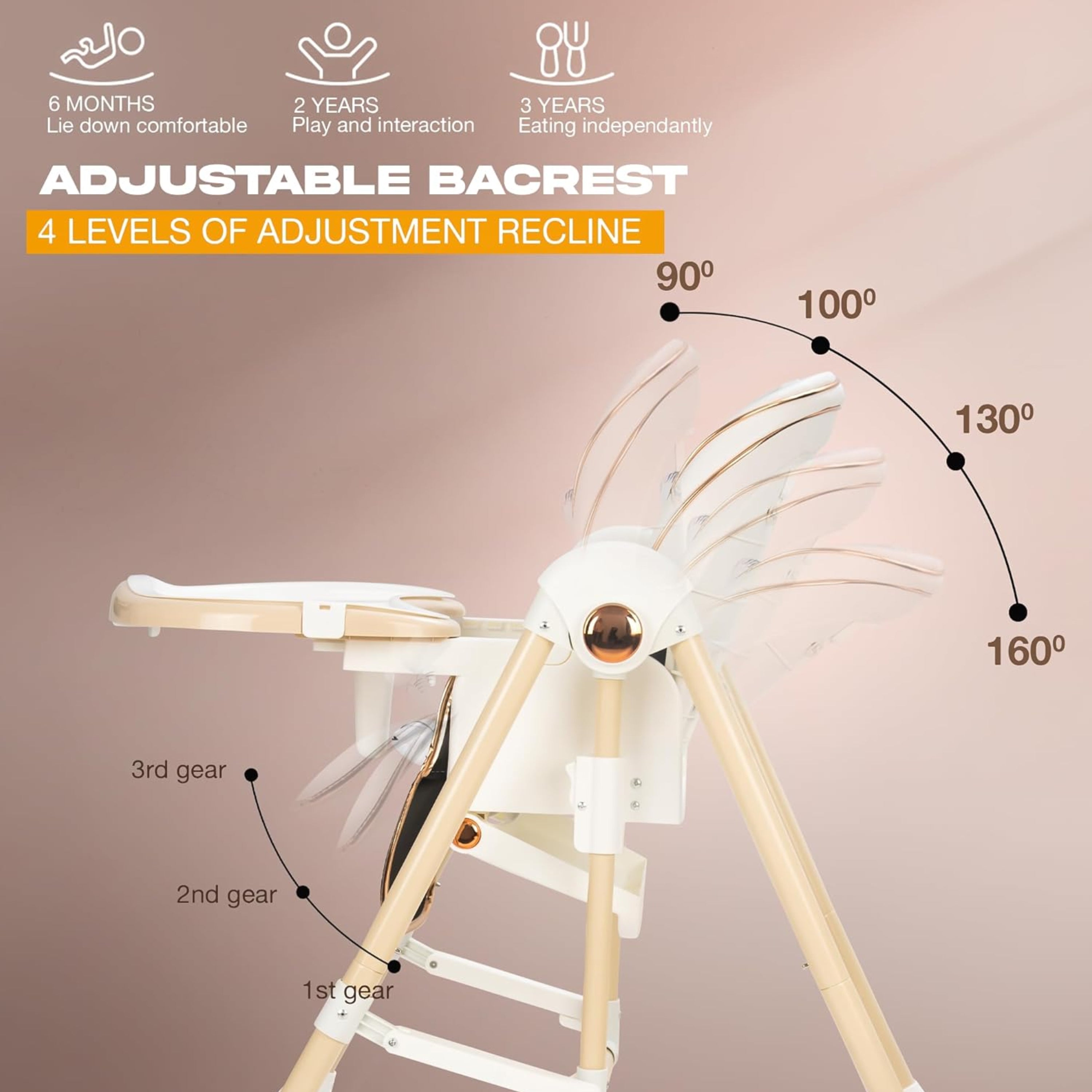 Nivio 3-in-1 Convertible High Chair