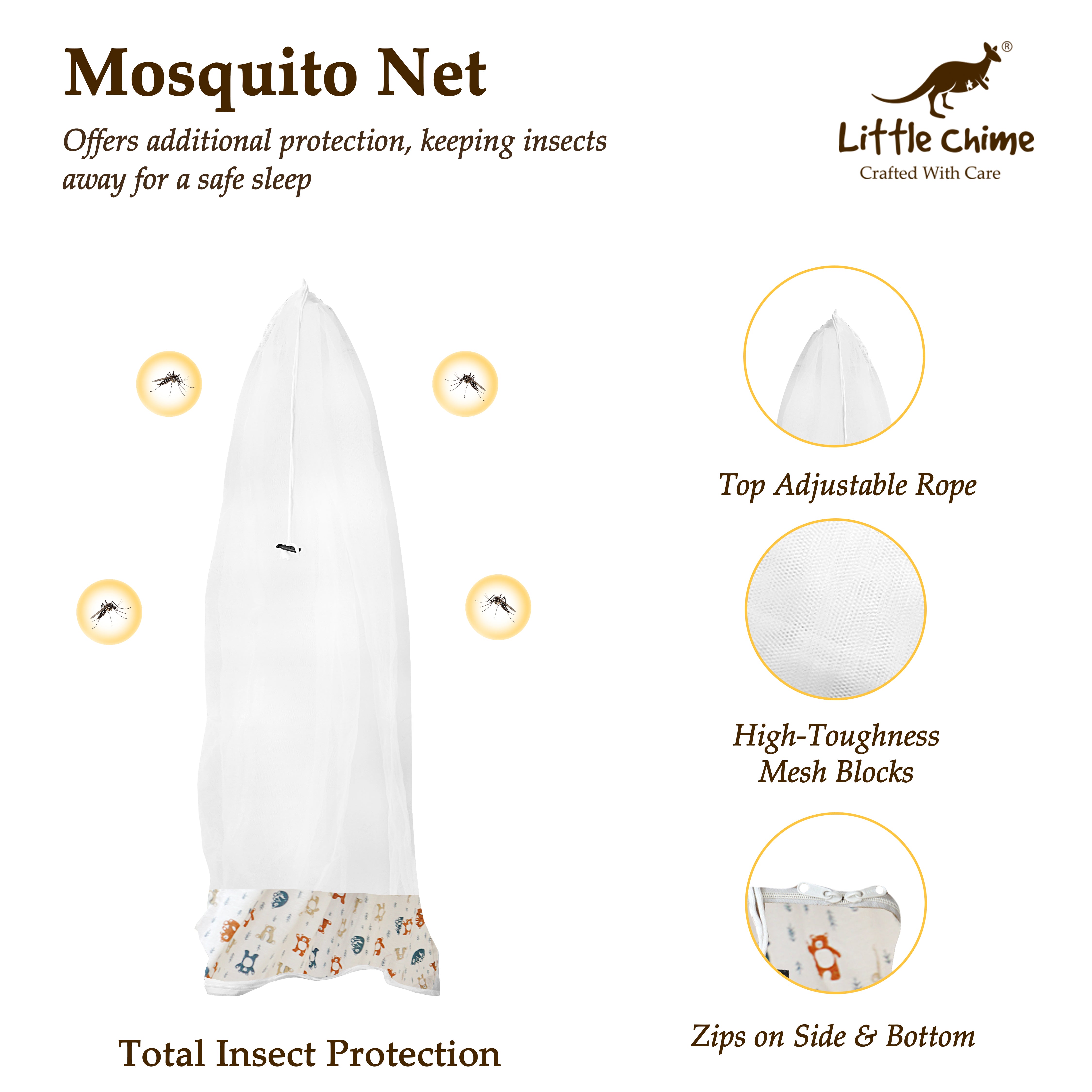 Muslin Attached Bed Cradle Combo