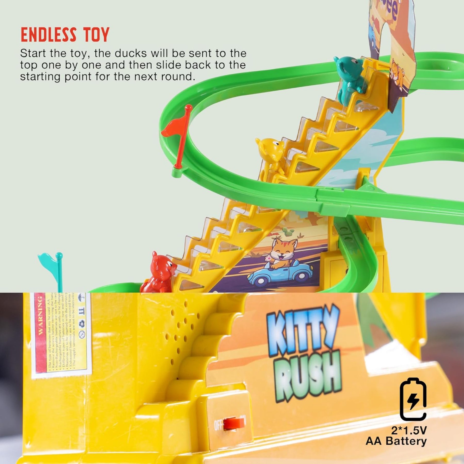 Baby Kitty Rush Glider Slider Toy